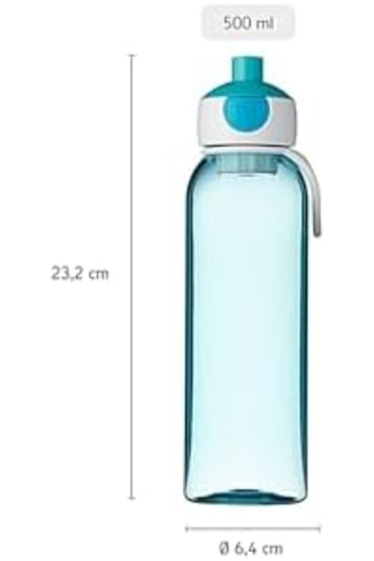 ChicAura Çocuk Pembe Flip-up 500 ml Şişesi Campus Pipetli İçecek