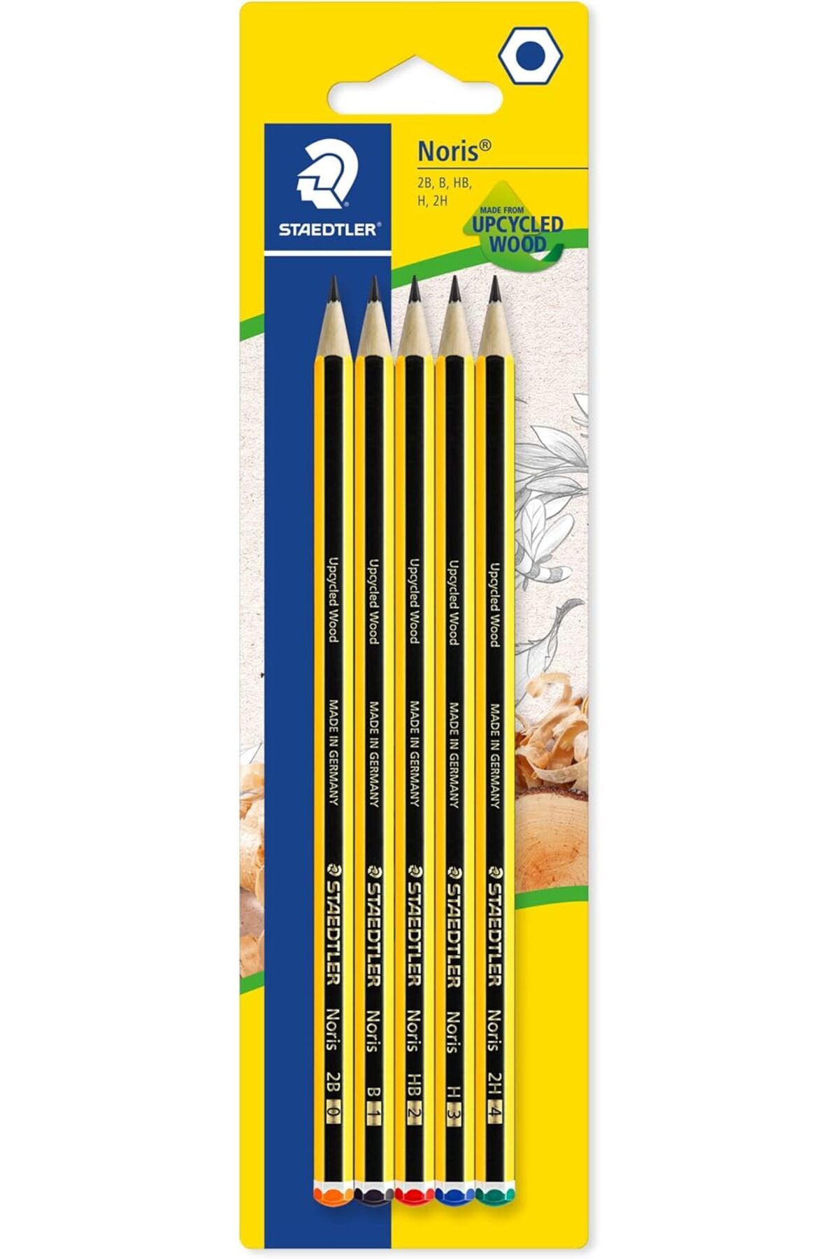 MERTONLİNE-Mrtshop 120S Noris Circle Pencil 5Pcs Blister 2B, B, Hb, H, 2H 1