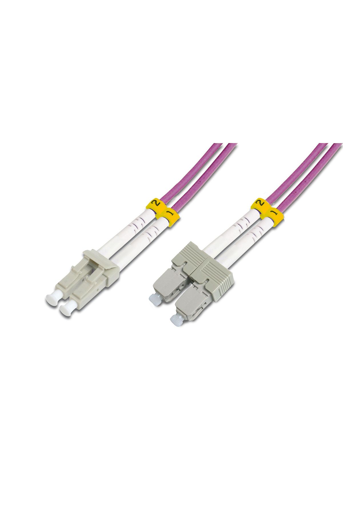 evimdeyokyok Beek LC-SC Fiber Optik Patch Kablo, Multimode OM 4 50/125 Duplex, 3.0mm, LSZH, 3 metre TdrTR