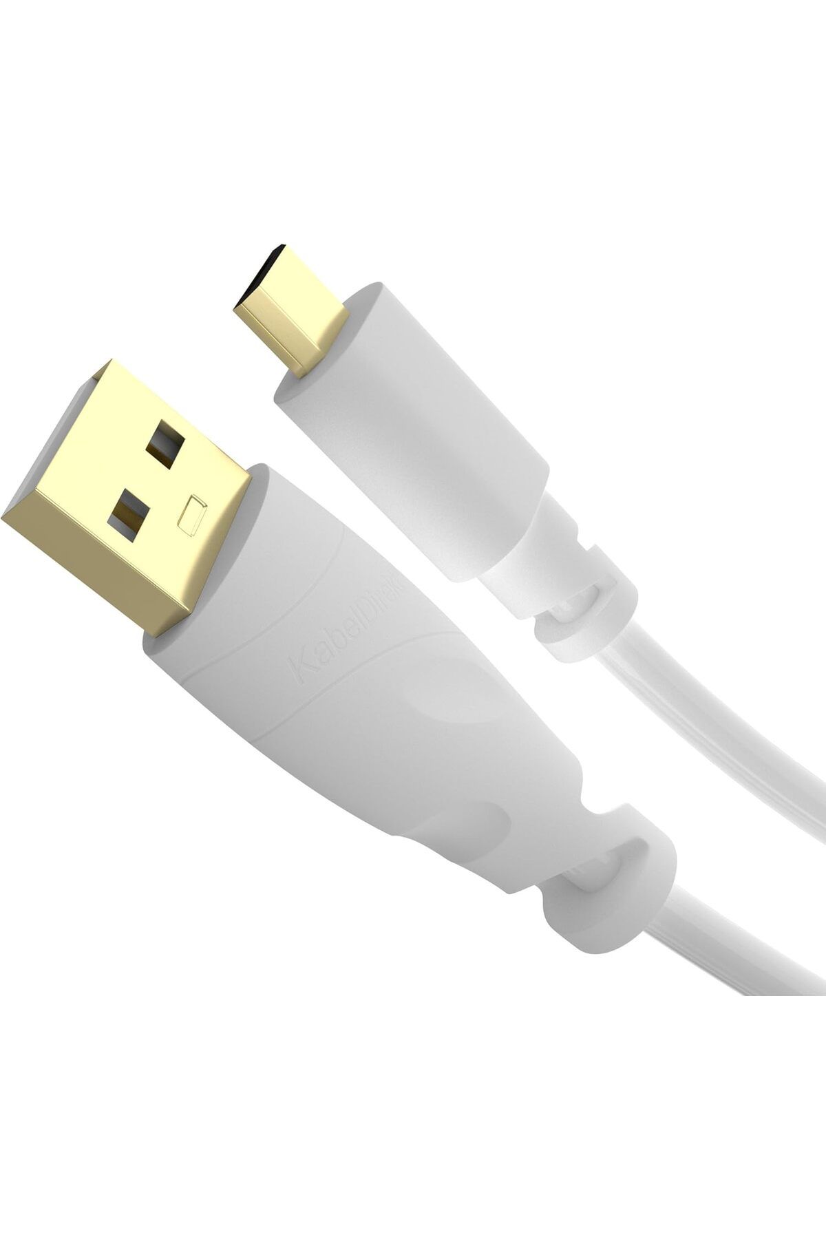 NcK Mikro USB kablosu – 1,5 m (USB 2.0, şarj kablosu, veri kablosu, beyaz)