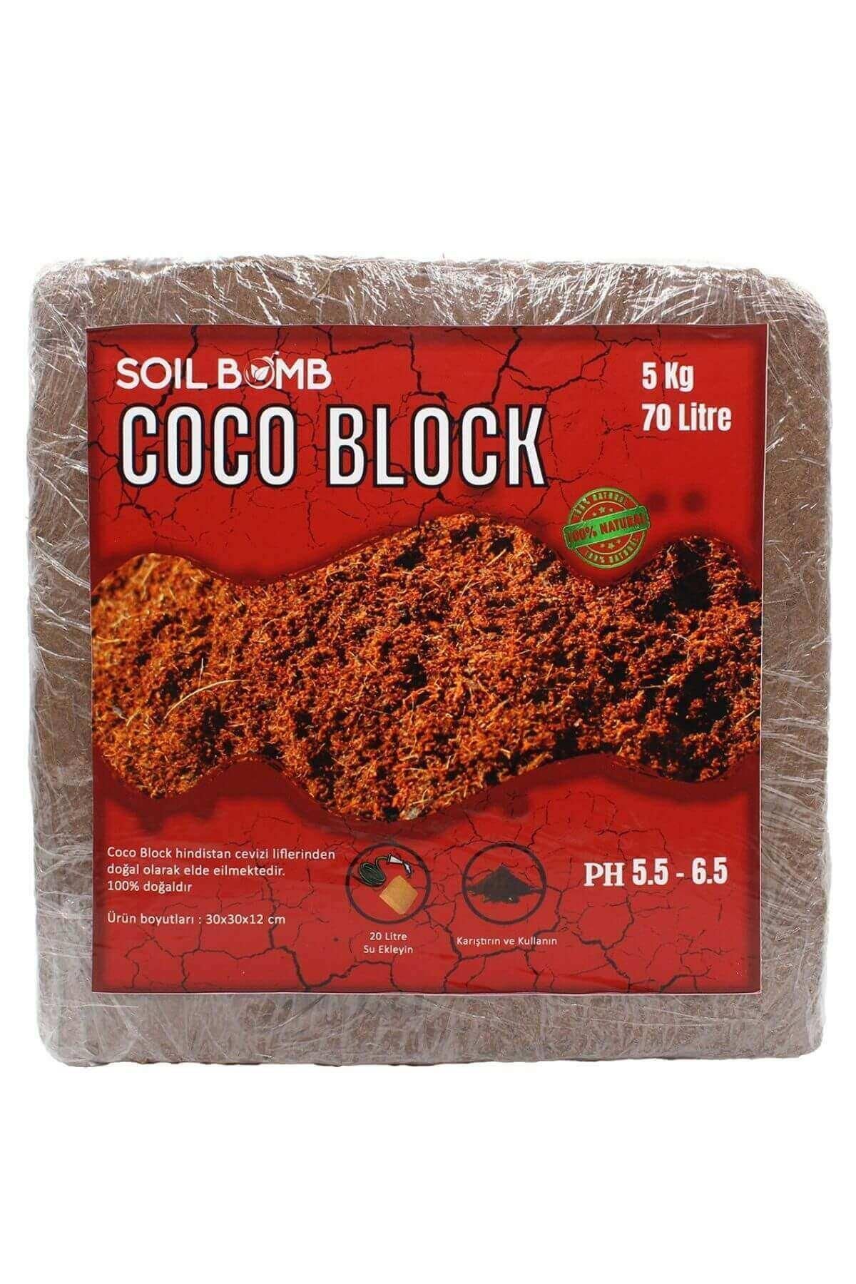 Growsanat Soil Bomb Coco Block 70 Litre Hindistan Cevizi Toprağı