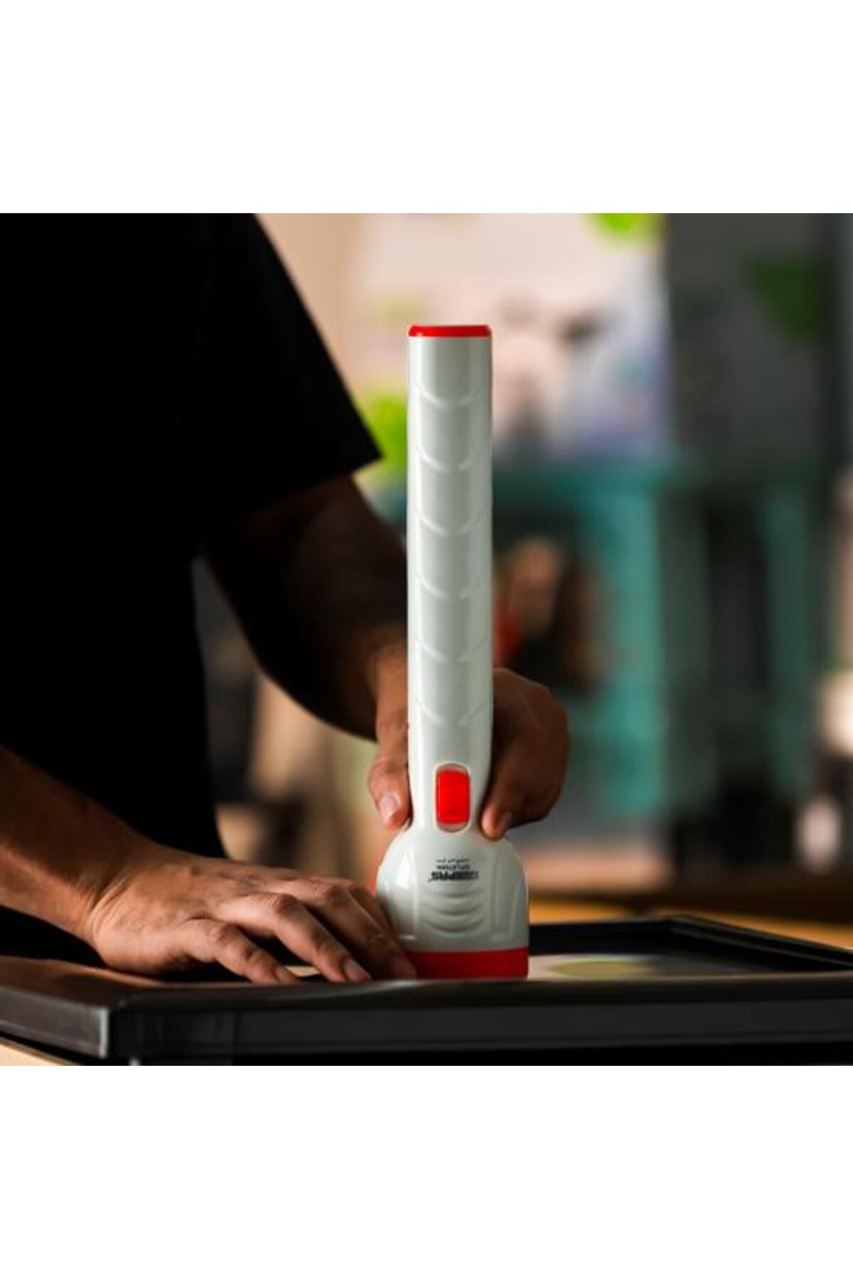 Geepas-Rechargeable LED Torch with Side Light- Rechargeable Lead-Acid Battery and Easy to Use 6
