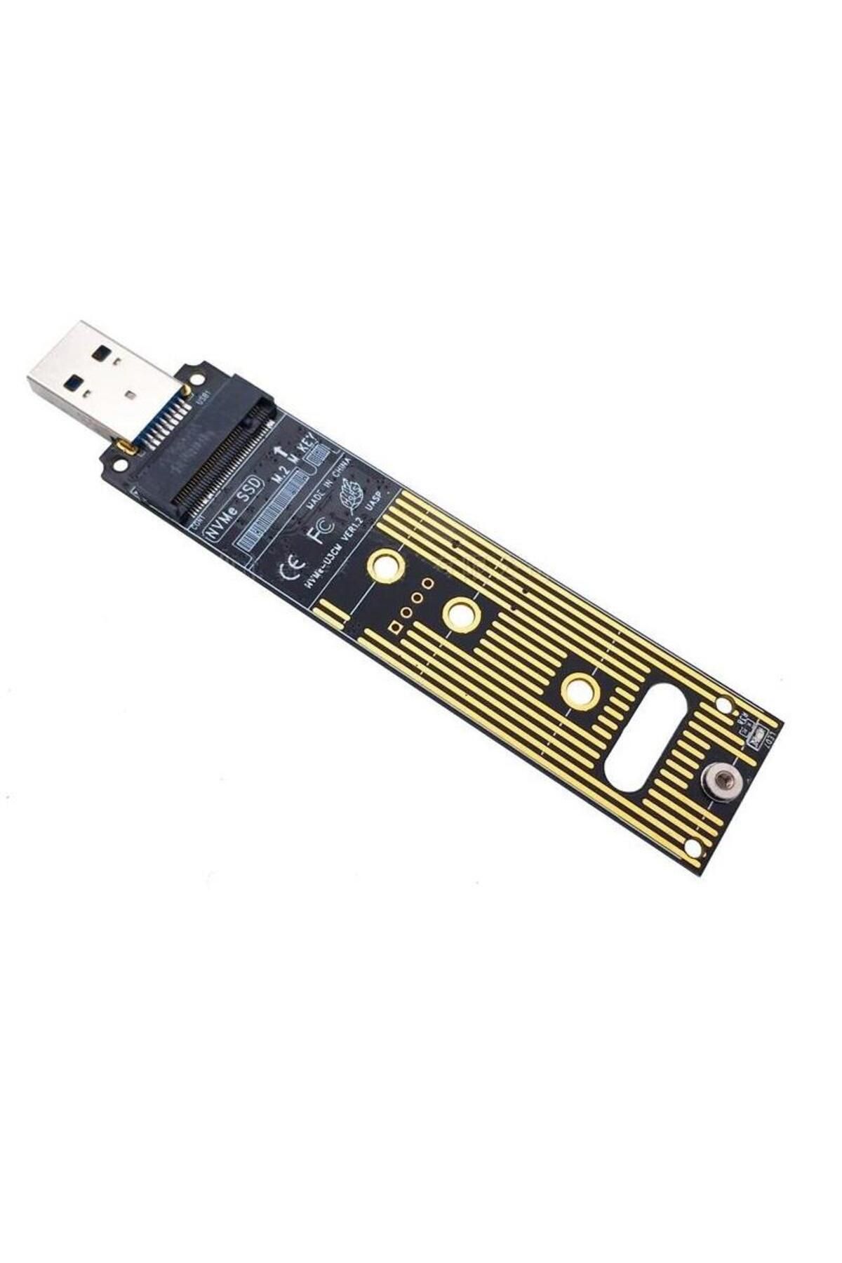 Temiz Pazar 4767 M.2 NVME SSD To USB 3.0 Pci-e Express M-Key Çevirici Dönüştürücü Adaptör Kutusu içi