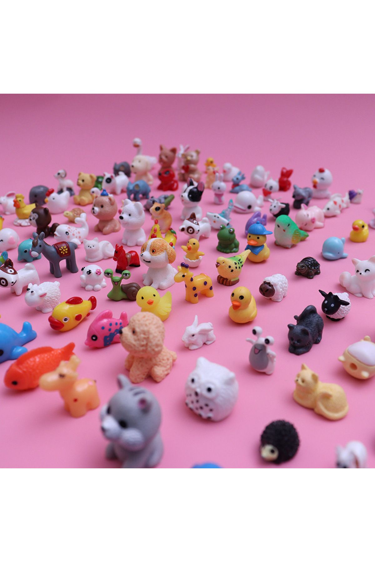 Choice-40pcs Food Randomly 5-50pcs Cute Mini Simulation Animal Blind Box Toys Action Surprise Tide Play Fig 3