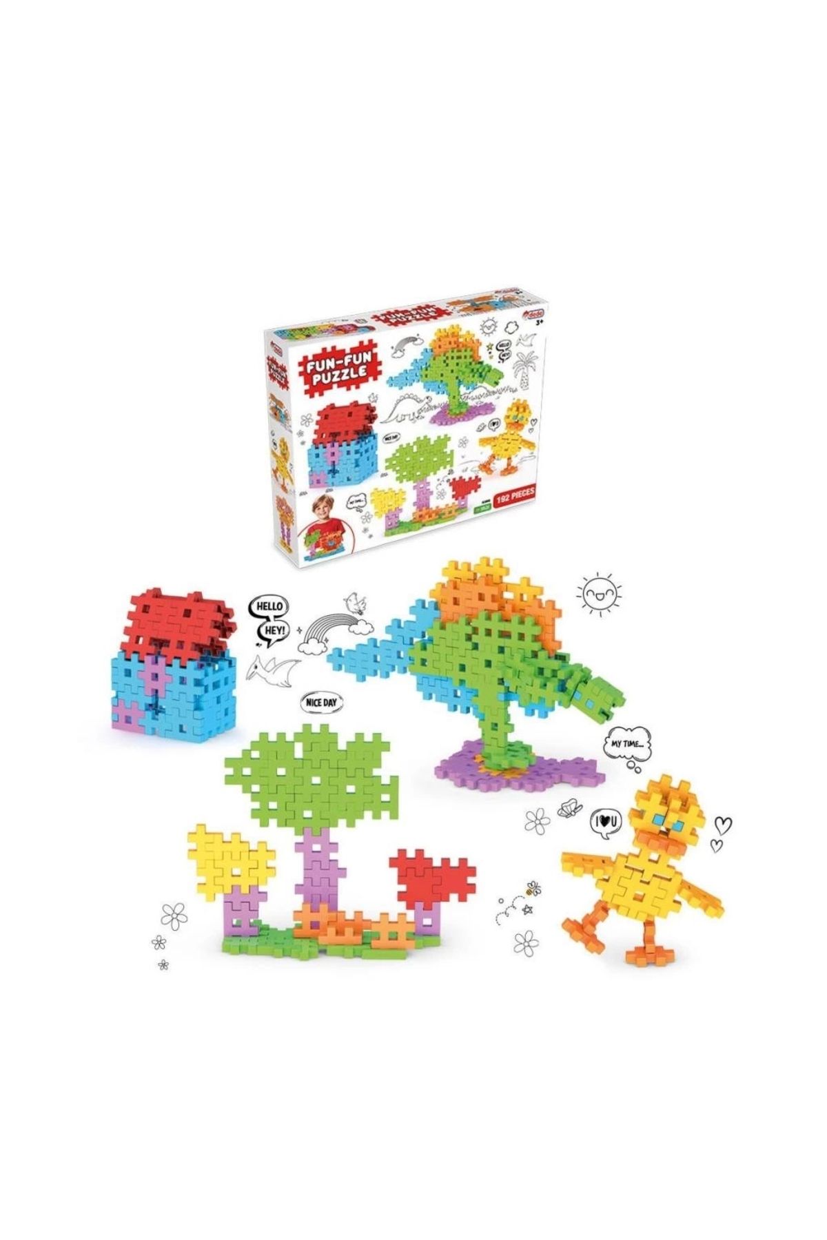 TWOX 03906 Fun Fun Puzzle 192 Parça -Dede