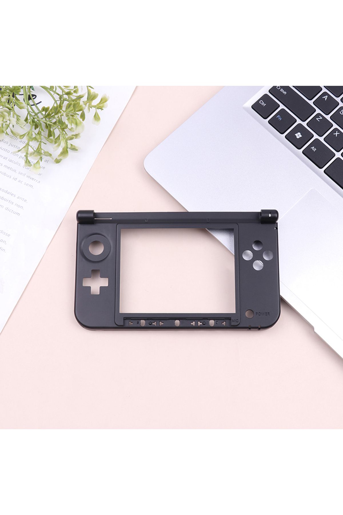 KOQZM-Black 50pa Compatible With 3ds Xl Ll Replacement Hinge Part Bottom Middle Frame Shell Housing Case F 1