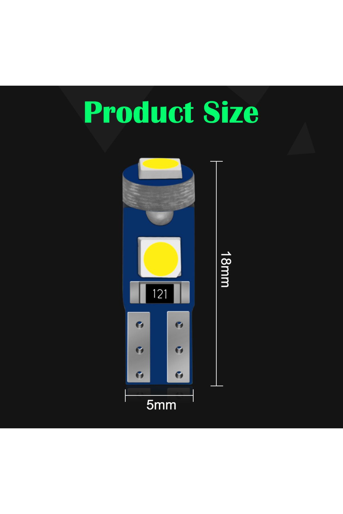 Choice-White 10pcs T5 Led Bulb W3w W1.2w Led Canbus Car Interior Lights Dashboard Warming Indicator Wedge A 6