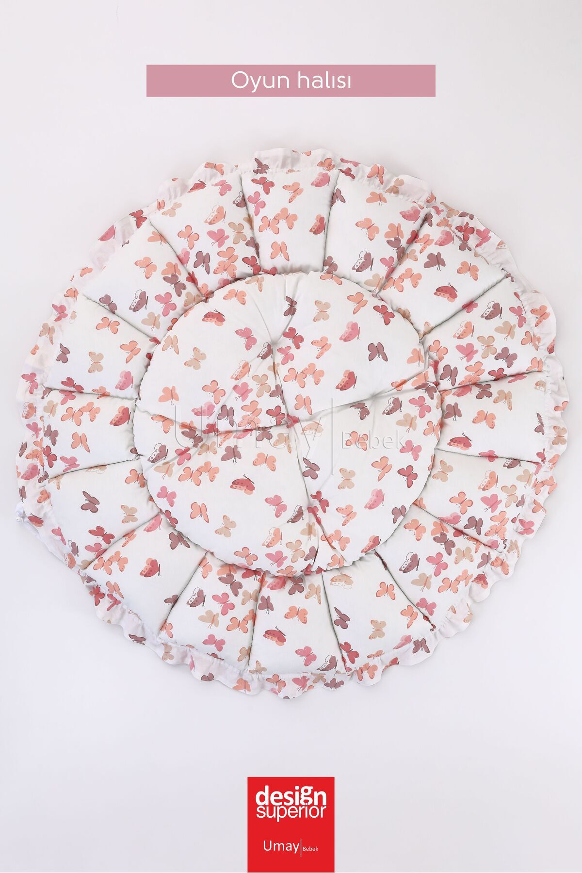 Umaybebek 3'lü Set Yatak Ve Yastık, Yuvarlak Babynest, Oyun Halısı, Bebek Yatağı fotoğrafı 4 (önizleme)