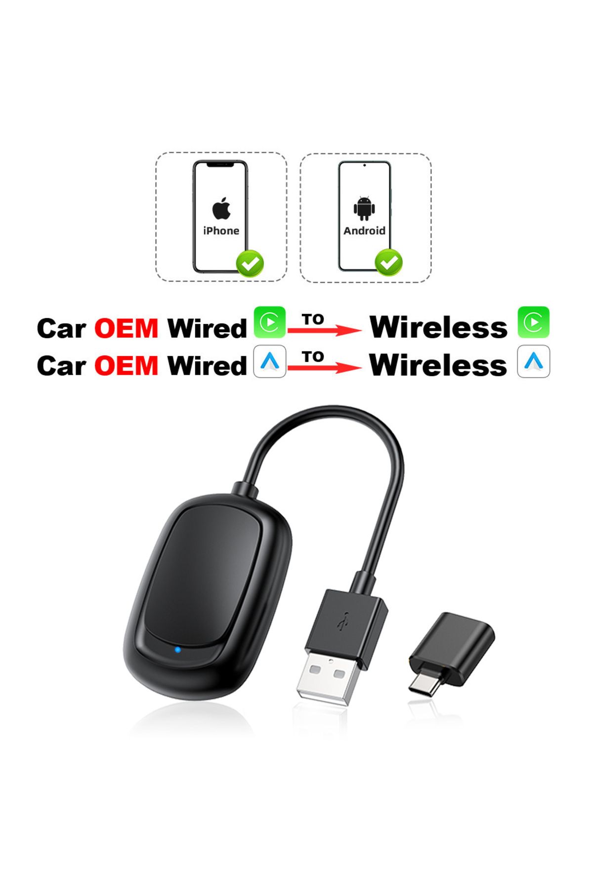 TIMEKNOW-2 In 1 Box Carplay And Auto Wireless Carplay Android Auto Adapter Wireless Car Play Ai Box 1
