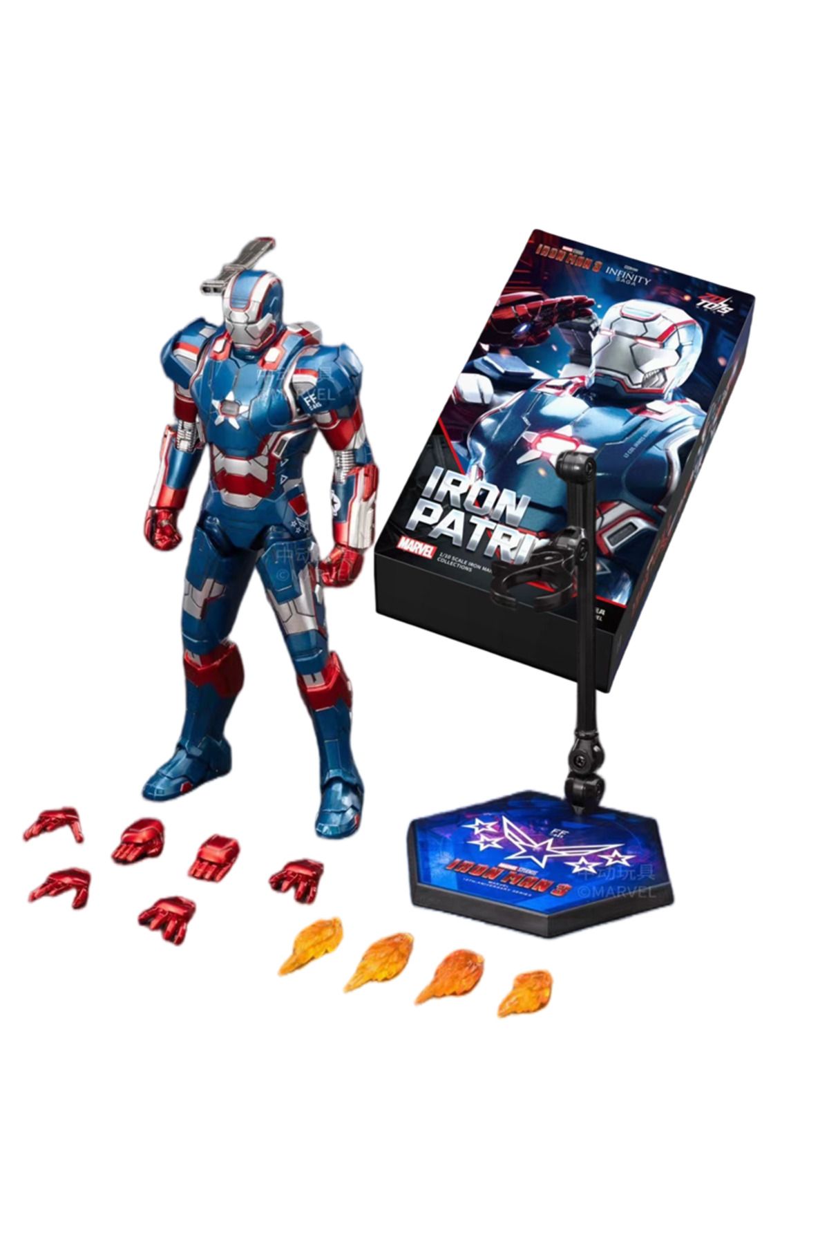 Choice-Iron Patriot Zd Toys Iron Man Action Figure Iron Patriot Mk1-7 Mk17 Mk33 Mk85 Mk30 War Machine Legen 1