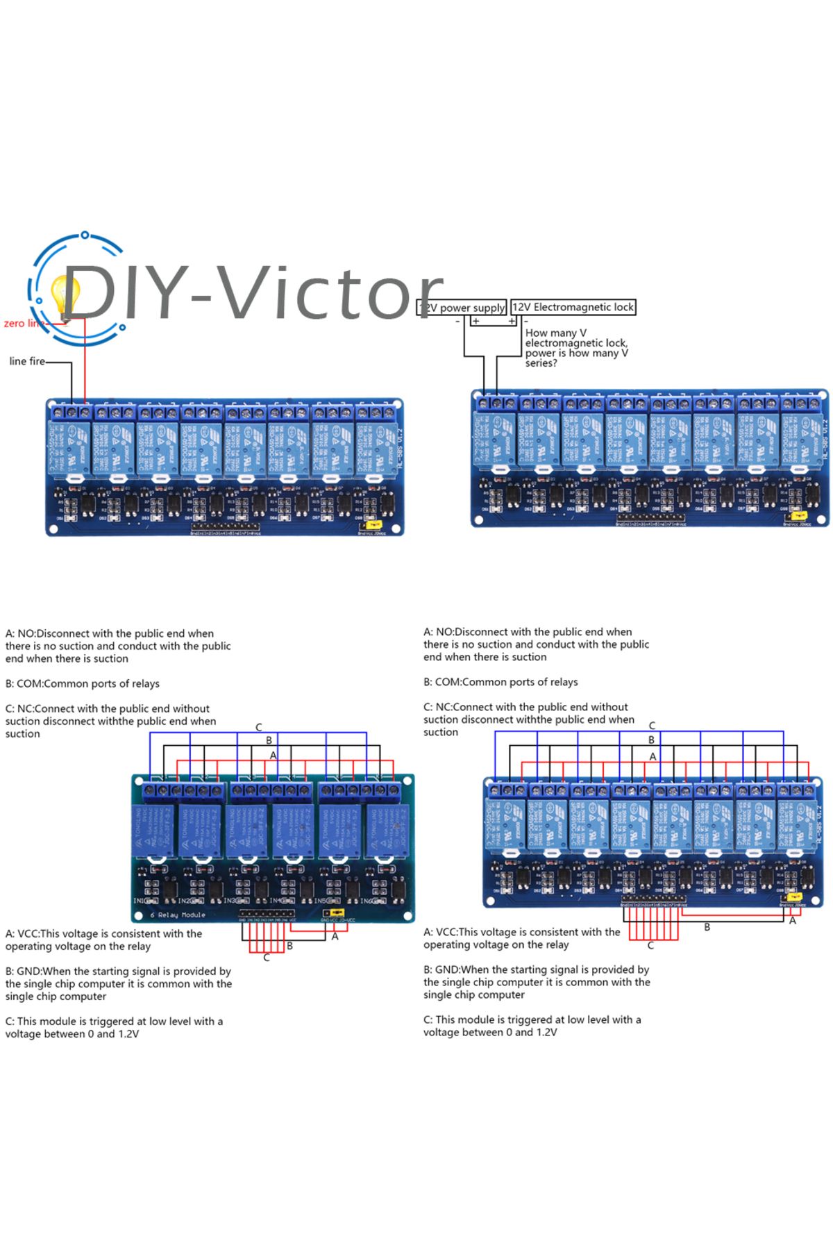 Choice-6 Channel Relay 5v 1 2 4 6 8 Channel Dc 5v 12v Relay Module With Optocoupler Low Level Trigger 1 Way 2