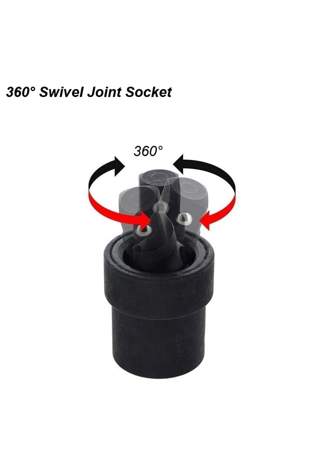 atooltour-Scoket Swivel 360 Swivel Impact Universal Socket Joint U Knuckle Air Wobble Sleeve Adapter Extension 1