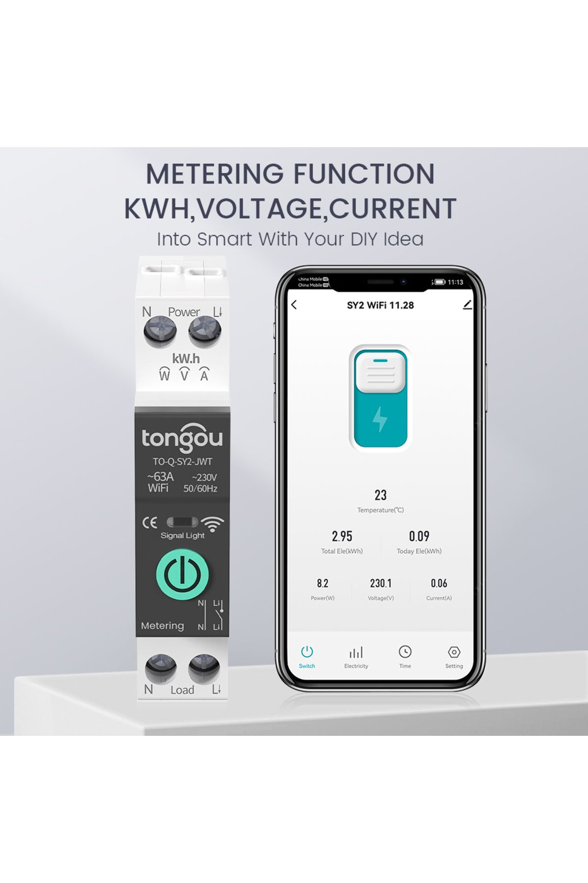 TONGOU-TUYA Smart WiFi MCB Circuit Breaker with Power Metering and Wireless Control (1-63A) for Overcurr... 6