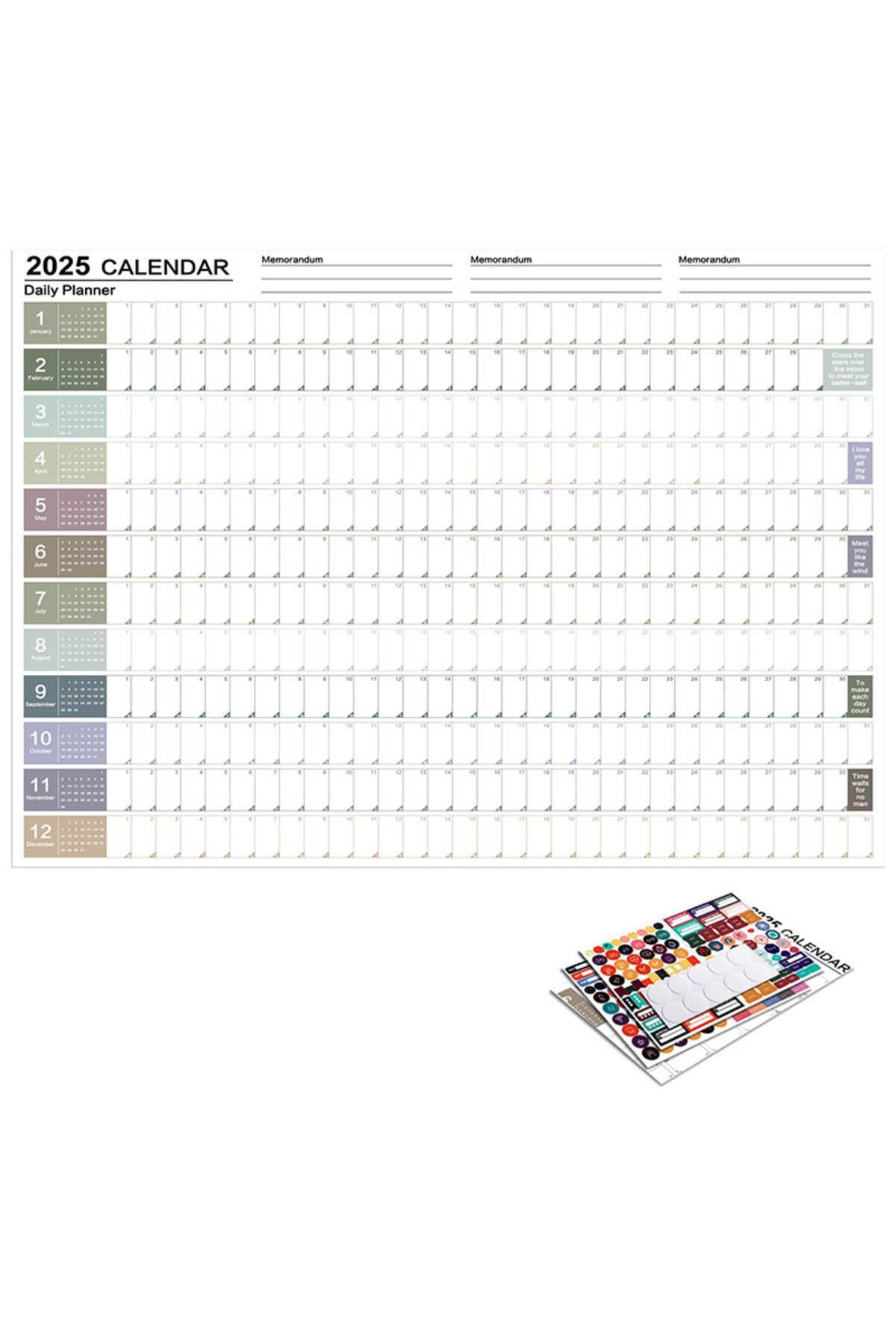 Choice-A-2025 2025 2024 Calendar Planner Sheet Large Wall Calendar Kawaii To Do List Planner Target List Sc 1