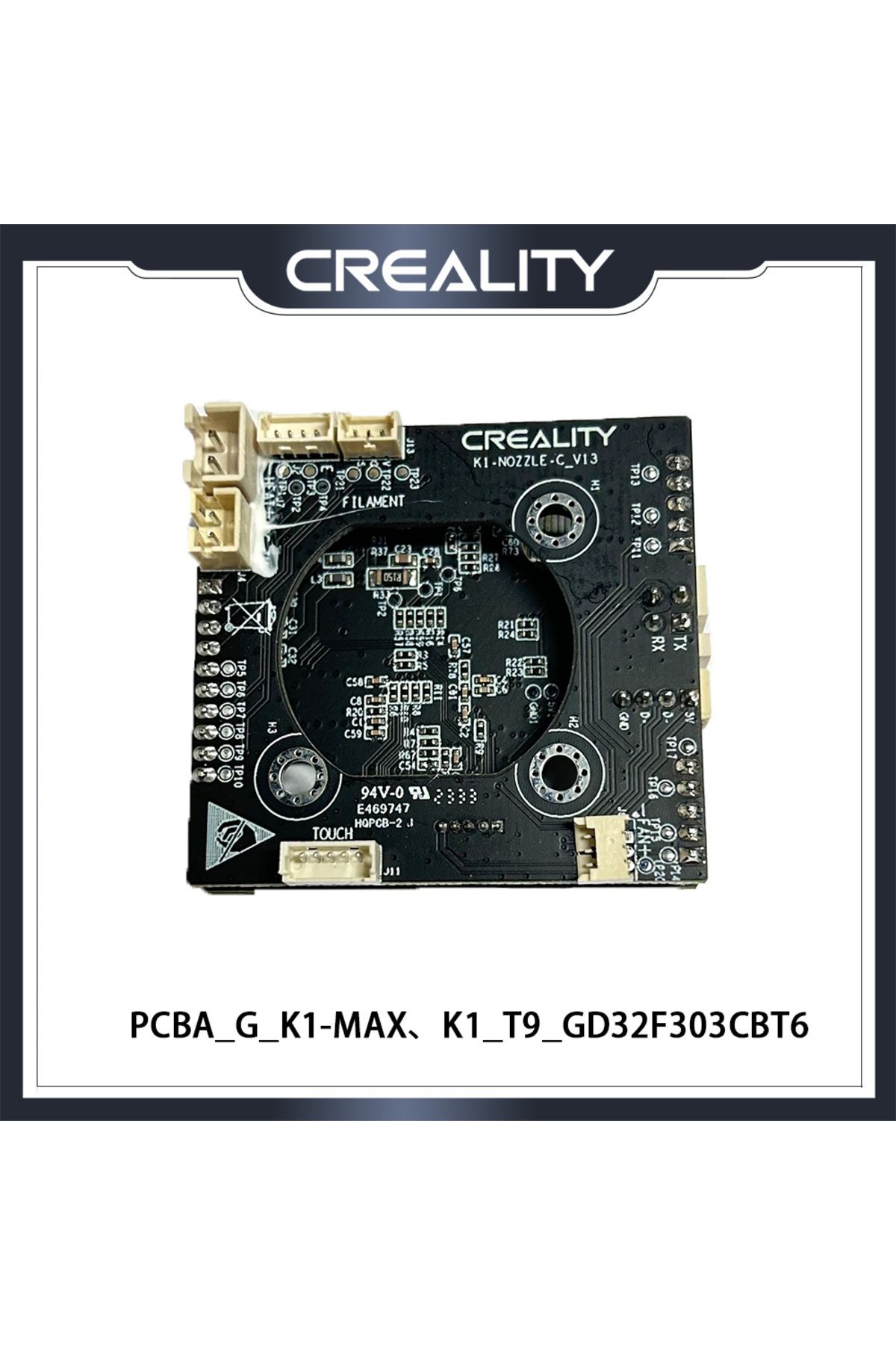 CREALITY 3D-Creality Original PCBA_G_K1-MAX/K1_T9_GD32F303CBT6 NOZZLE-C-V13 Adapter Board Replace 3d Printer ... 3