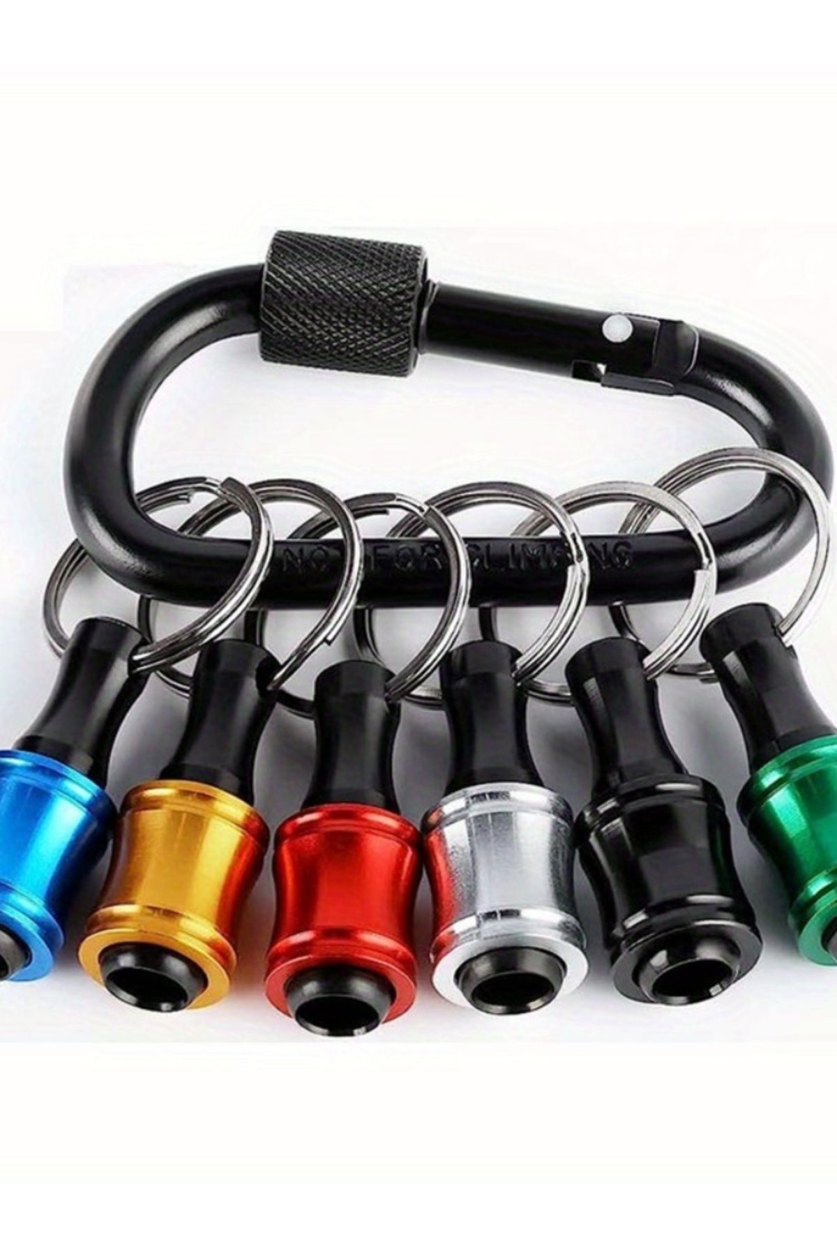 Choice-Red 6pcs/set 1/4" Hexagonal Shank Screwdriver Head Holder Extension Rod Key Chain Adapter Drill Bit 7