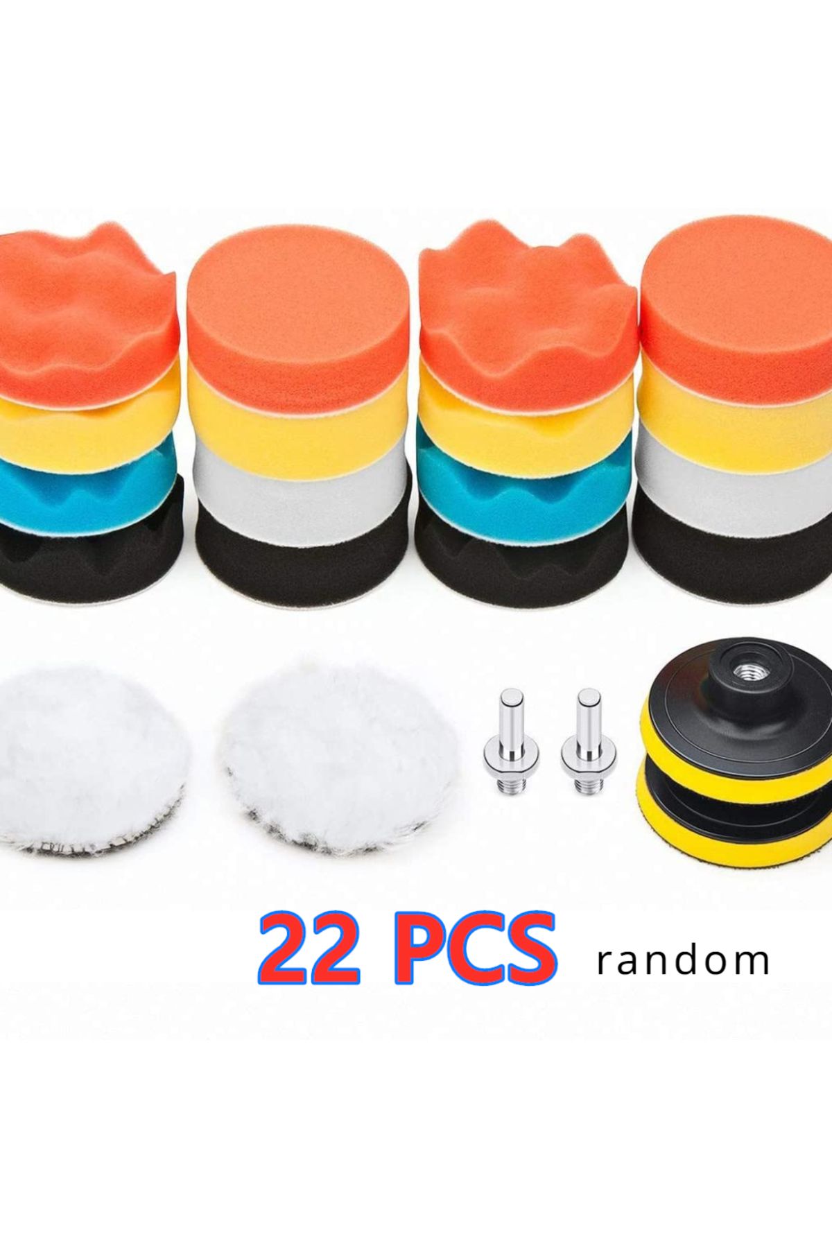 Choice-22 Pcs 5/11/22/39 Pcs Car Polishing Sponge Pads Kit Foam Pad Buffer Kit Polishing Removes Scratches 1