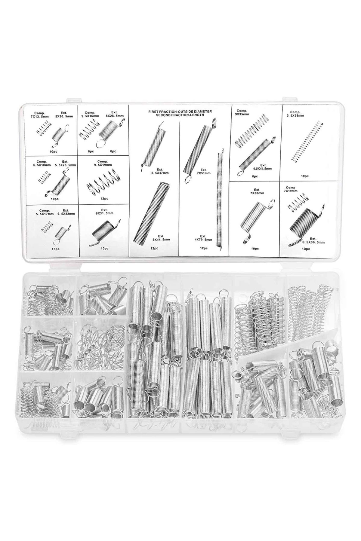 Choice-200PCS/set hardware Tension spring compression spring set in box 20 Size Springs Assortment 8