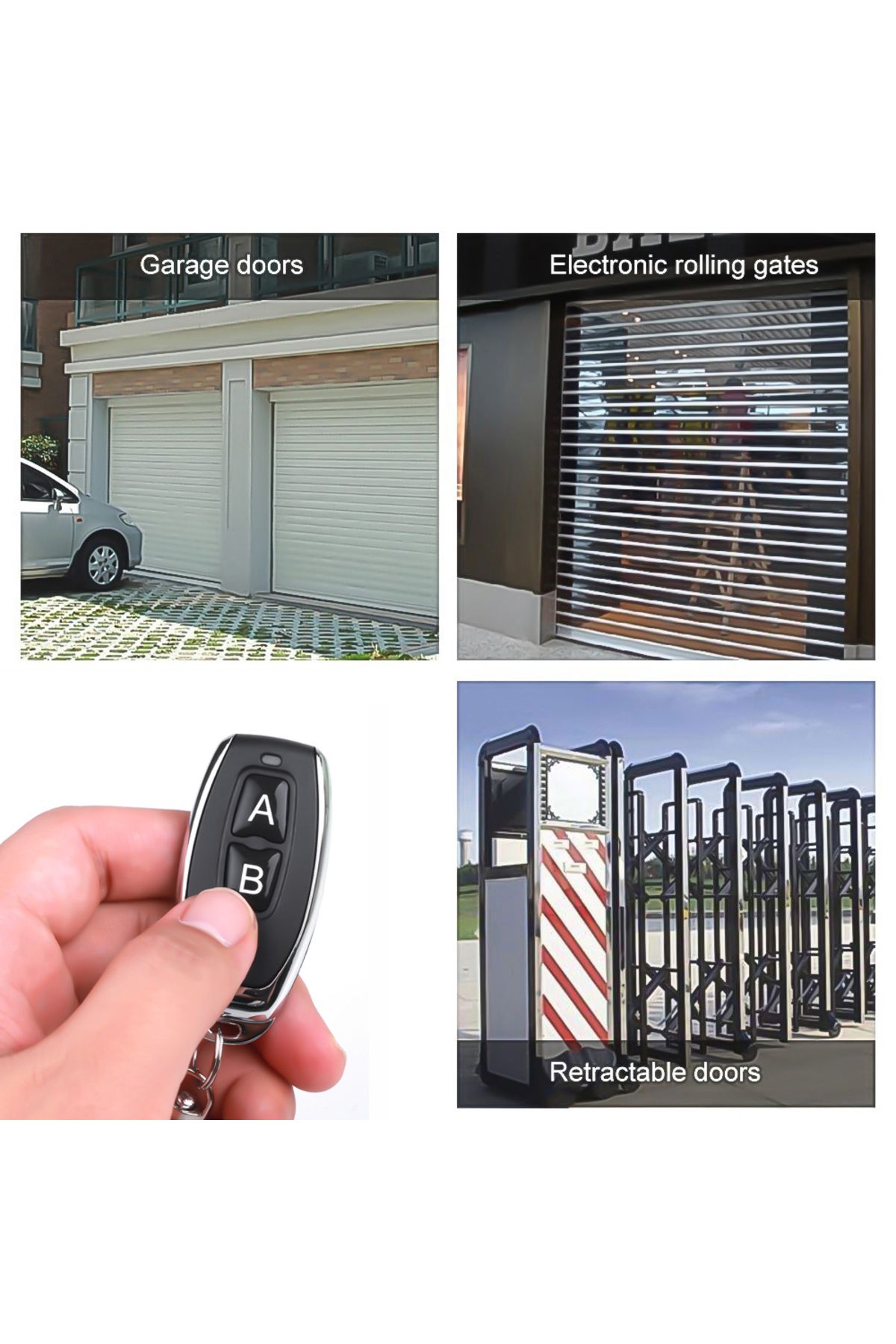 Choice-10pcs 433MHZ Remote Control Auto 2 Channel Code Electric Learning Code Gate Garage Door Opener wi... 3