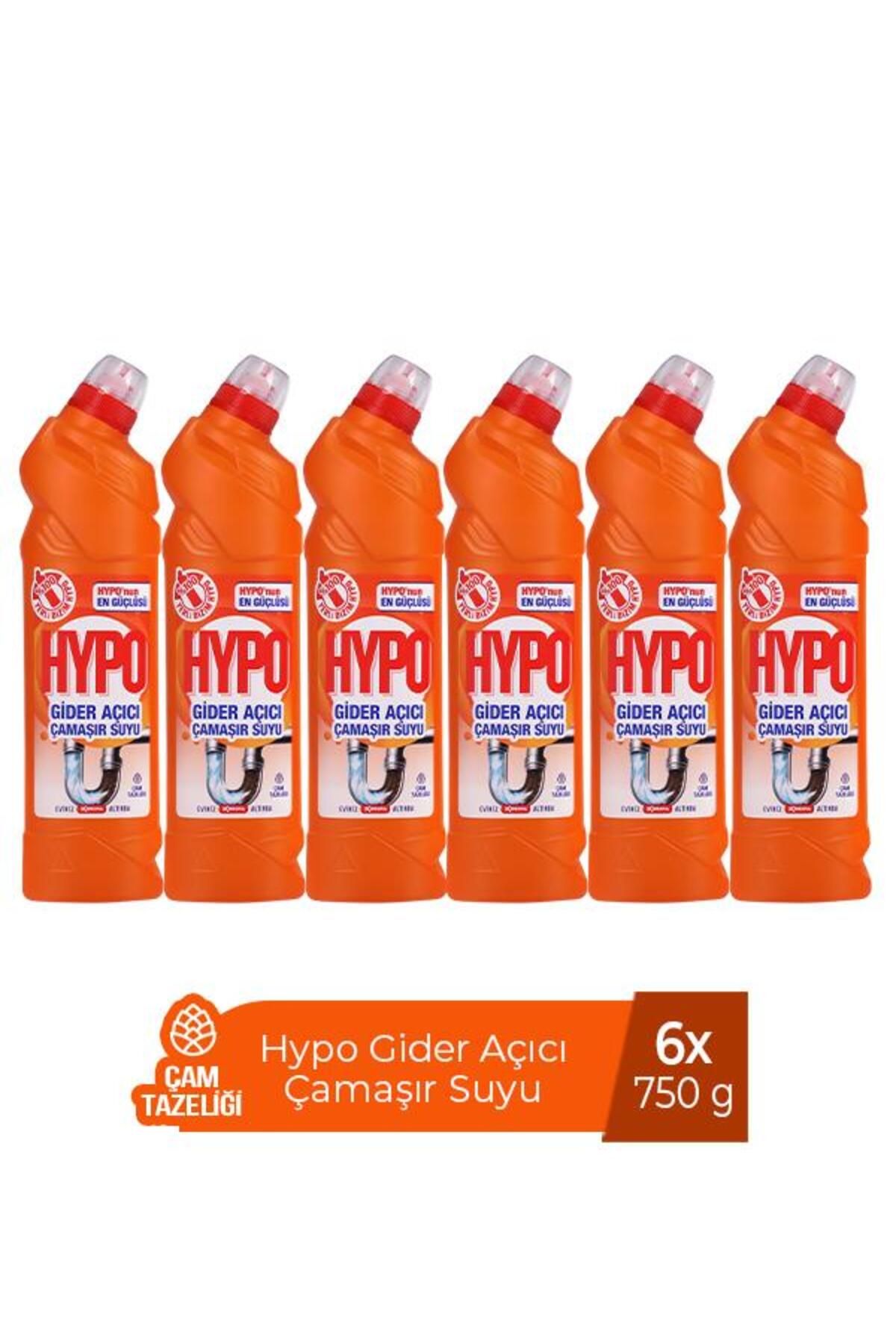 Hypo GİDER AÇICI ÇAMAŞIR SUYU ÇAM TAZELİĞİ 750 GR x 6 ADET