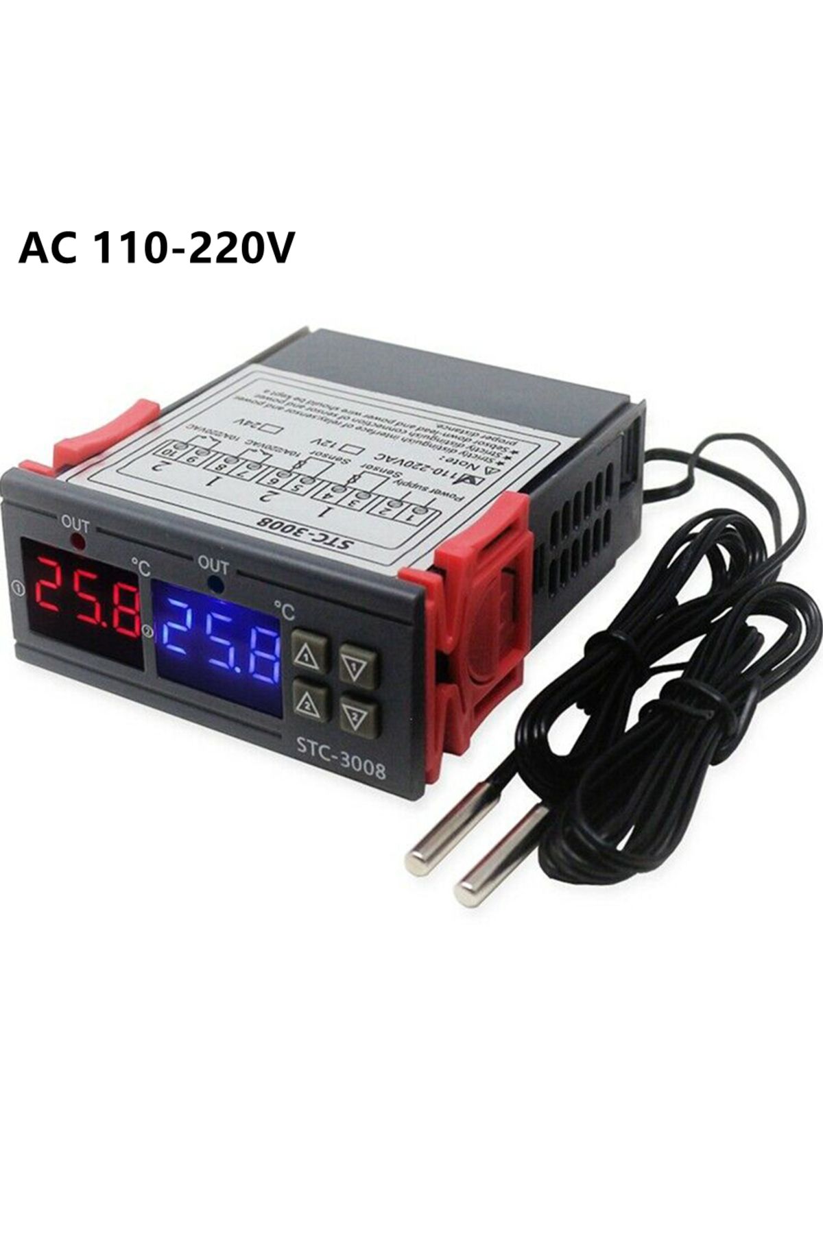 Choice-Ac 110-220v Stc-3008 Dual Digital Temperature Controller Two Relay Output 12v 24v 220v Thermoregulat 1