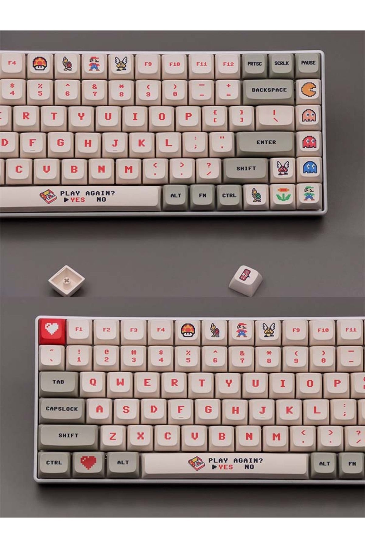 Choice-138 Keys Bagged 138 Keys Anime Retro Red And White Machine Keycaps Dye Sub Pbt Xda Profile For Mx Sw 6