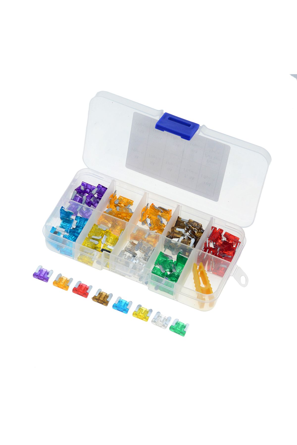 Choice-100pcs/lot Car Truck Micro Blade Fuses 3A 5A 7.5A 10A 15A 20A 25A 30A AMP Plastic Box Assortment ... 7