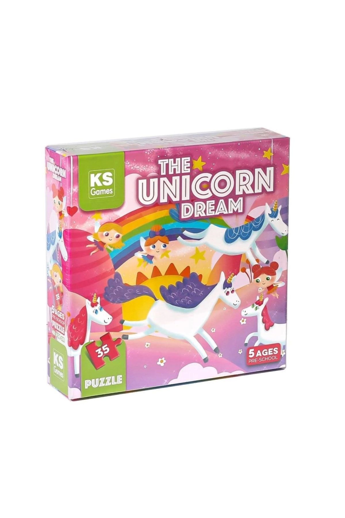 Basic Fun Çocuk PRS 32710 The Unicorn Dream Pre School Puzzle -KS Puzzle