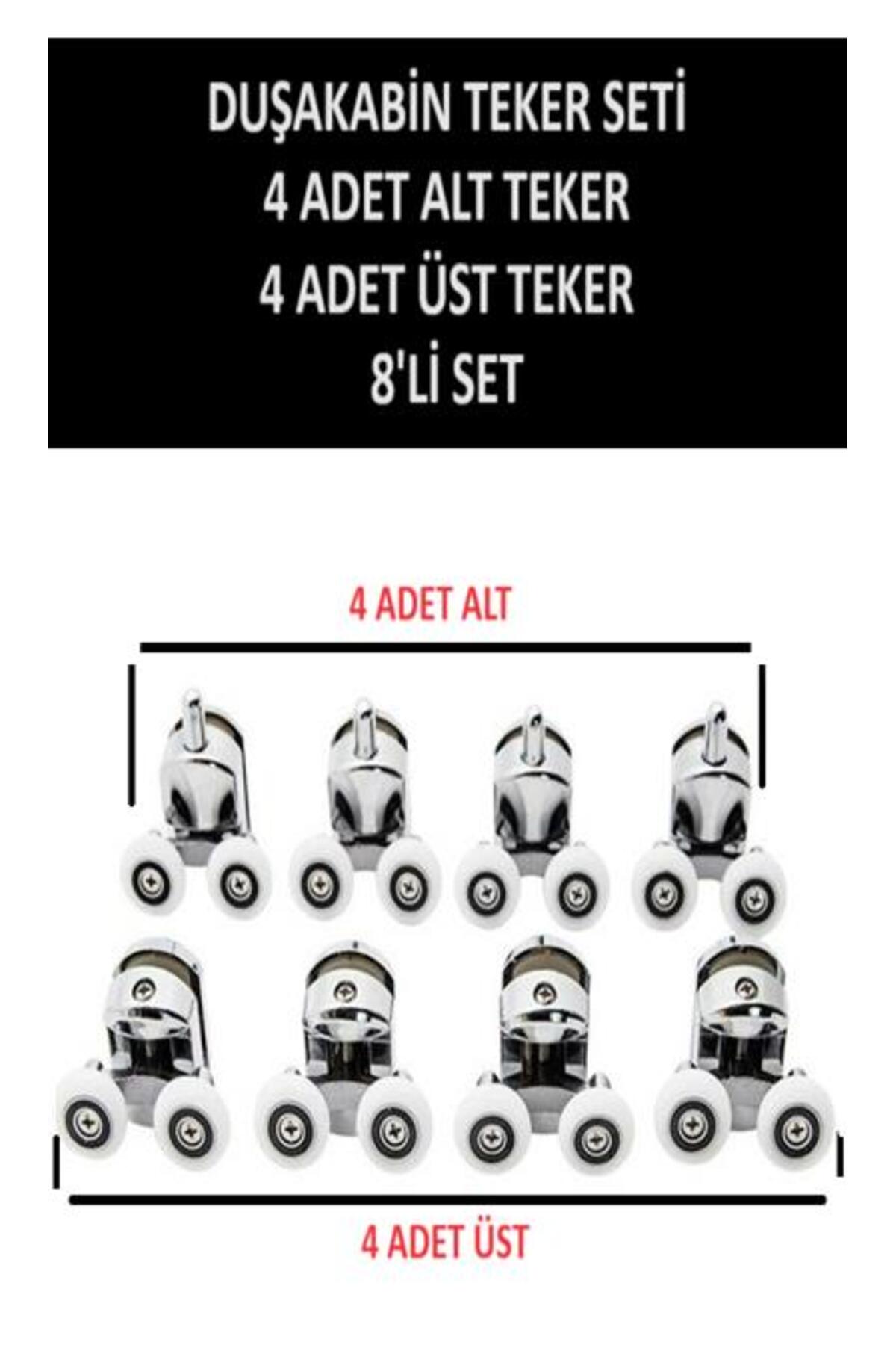 optana Teker 8’Li Set Duşakabin Tekerleği Alt Üst Cam Kabin Rulman ...