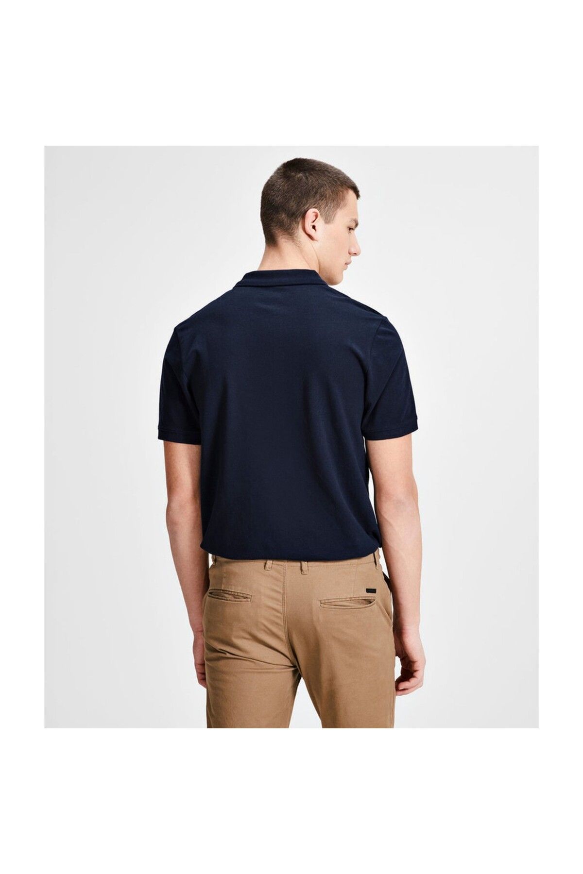 تی شرت یقه پولو آبی مردانه POLO YAKA T SS اورجینال Jack Jones Jack & Jones