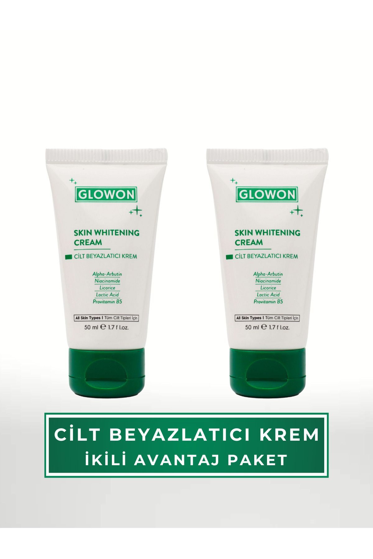 GLOWON CİLT BEYAZLATICI KREM AVANTAJ İKİLİ PAKET