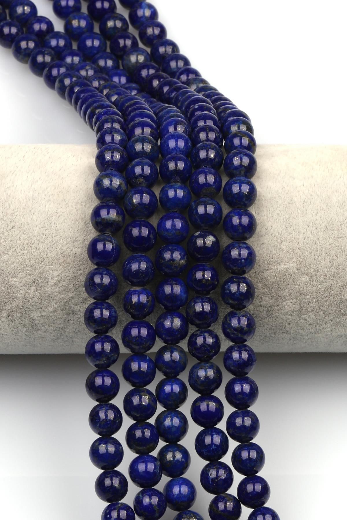 Alibaba Doğaltaş Lapis Lazuli (AAA Kalite) Doğaltaş Dizi 8 mm Küre Kesim