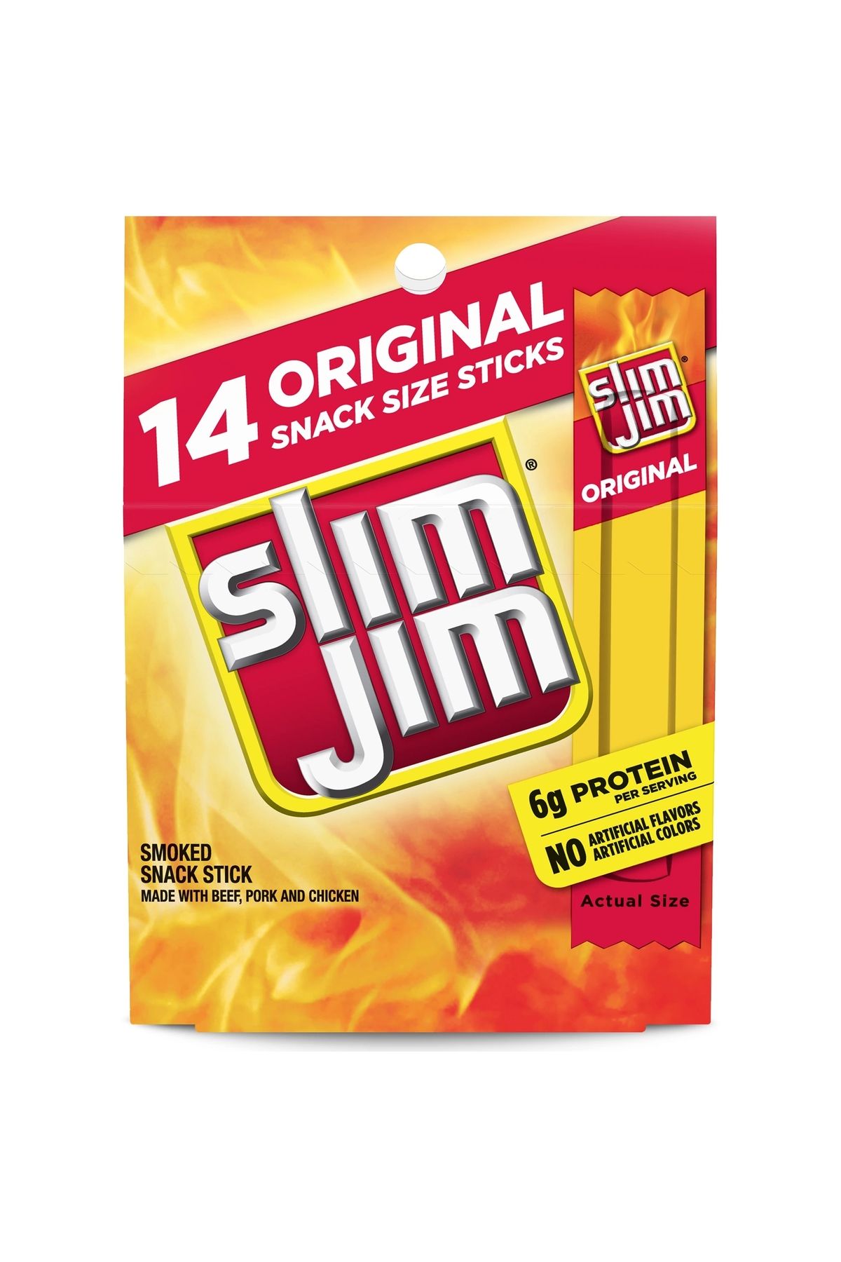 Slim Fast Slım Jım 14 Orıgınal Snack Sıze Stıck 6 g Proteın Per Servıng 111 g