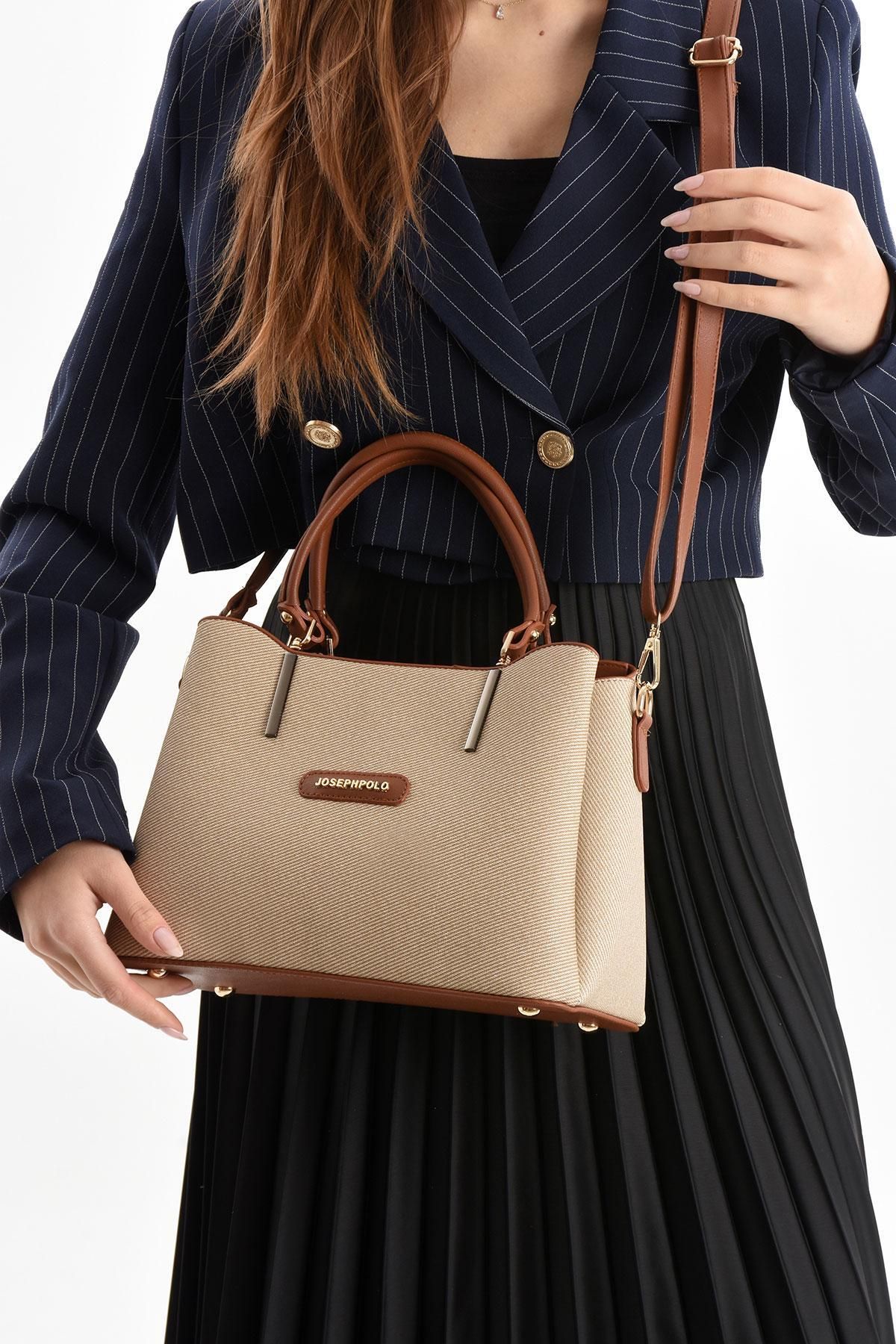 STYLE BAGS JosephPolo Cemre Kum Kadın Omuz Ve Çapraz Çantası 19x29 Ebatında