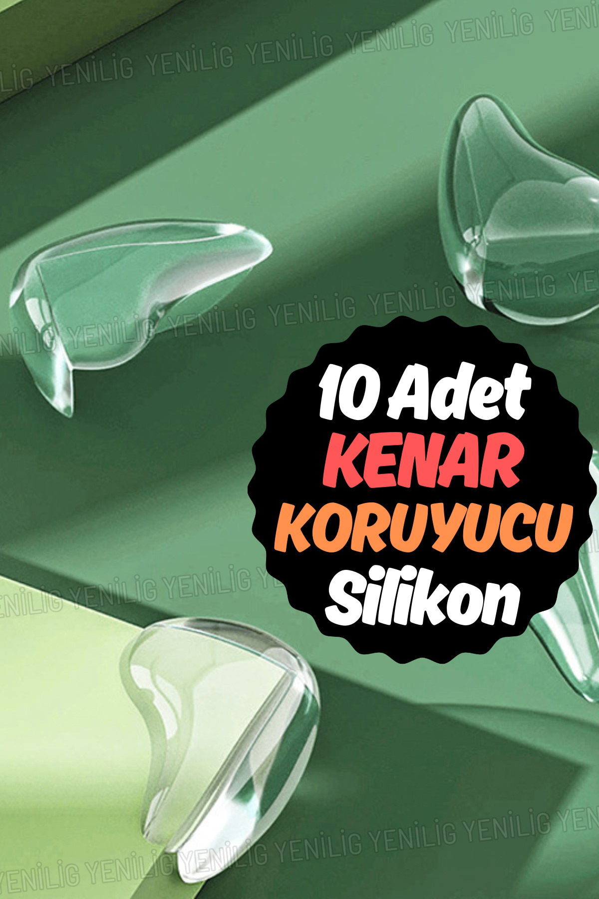 Yenilig Şeffaf Silikon Masa ve Mobilya Köşe Koruyucu – Çocuk Güvenliği Sağlayan 10 Adetlik Set fotoğrafı 4 (önizleme)