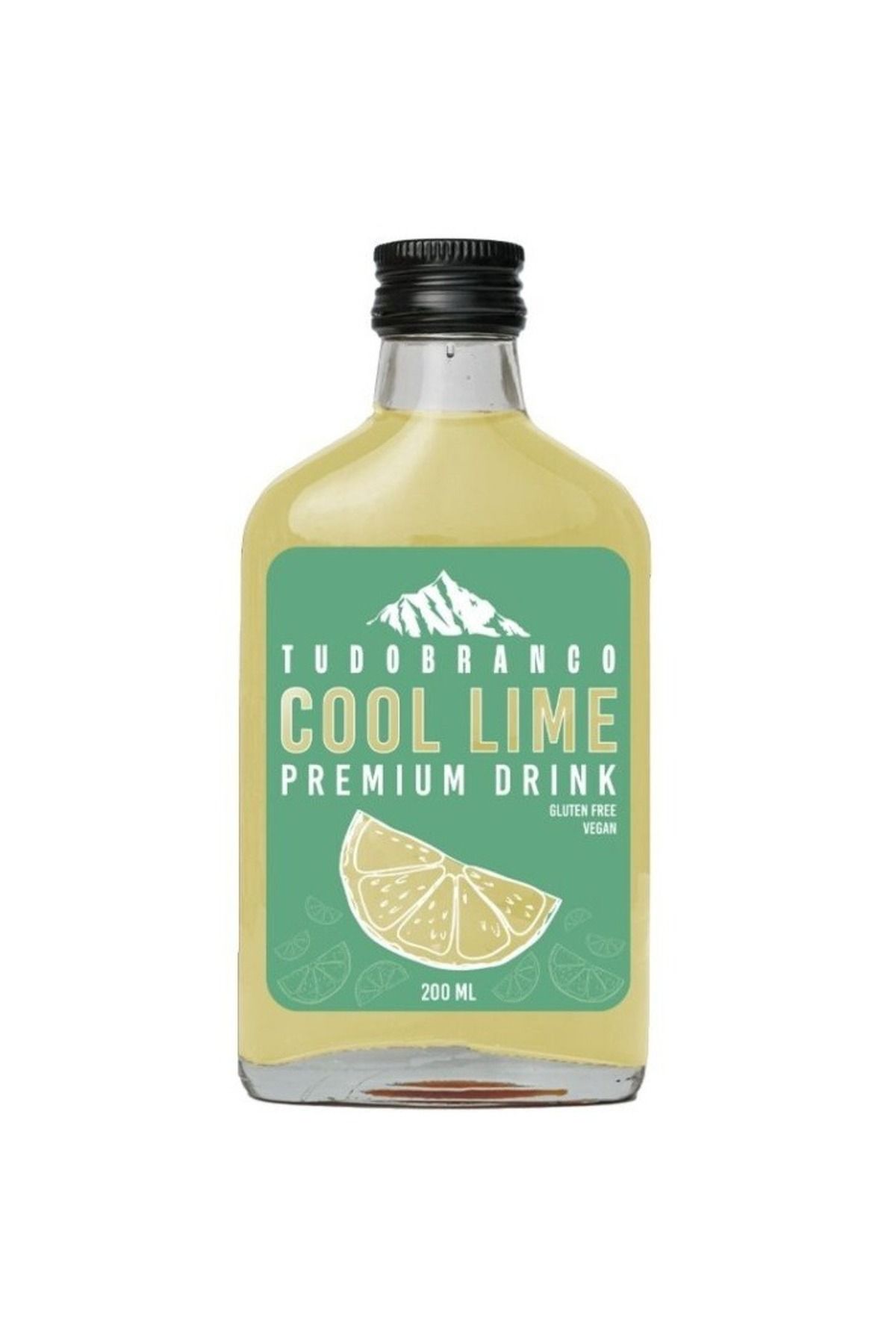 Tudobranco Premium Drink Cool Drop Lime Drink with Green Coffee and Lemon 200 ML