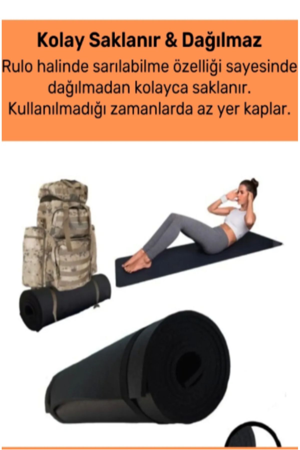 Por Favor Taşıma Askılı Konfor Modeli Çift Taraflı Kaymaz Yoga Meditasyon Minderi