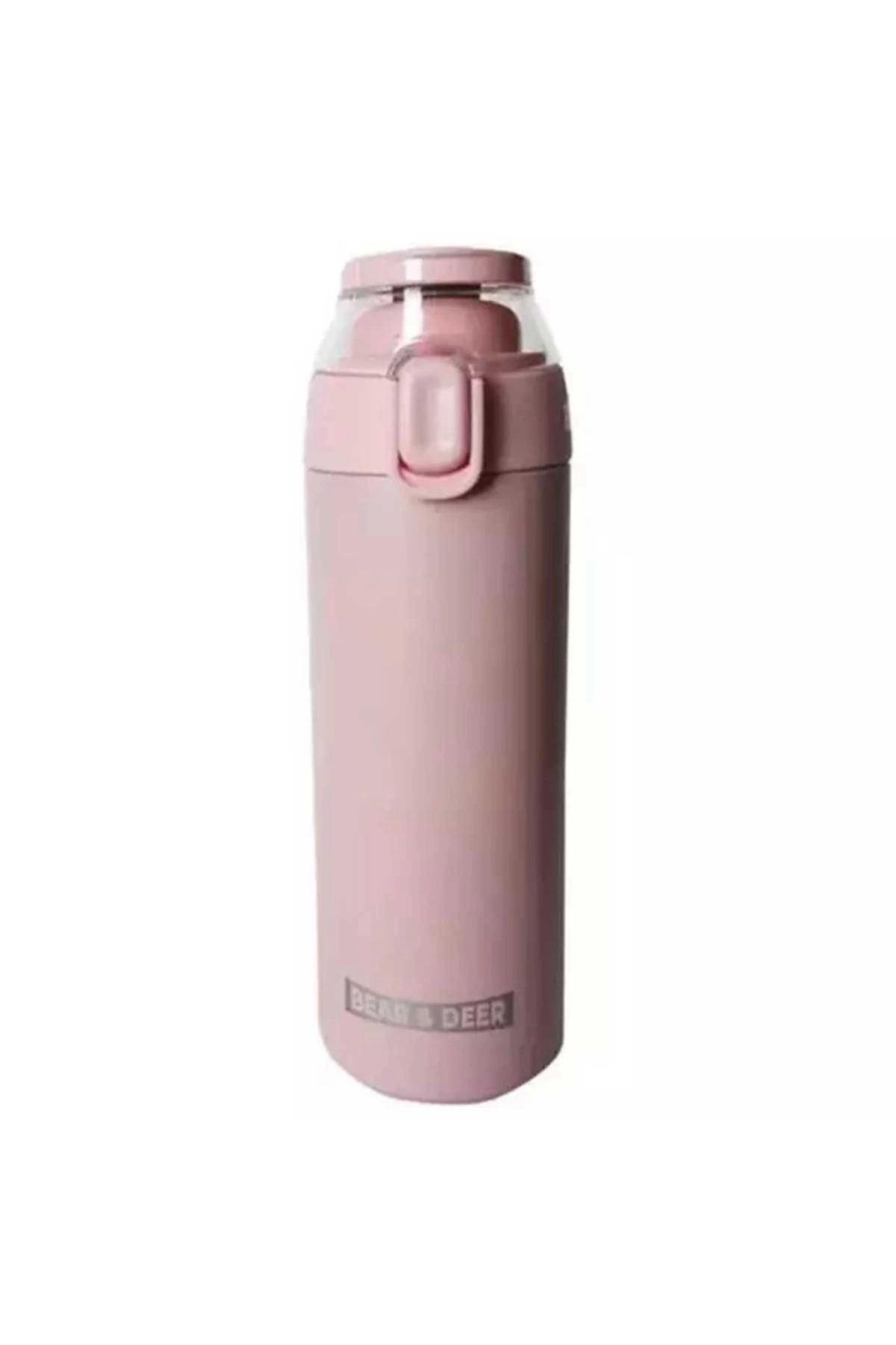 Finetoo Çocuk Bear&DeerŞeffafKapakÇelikMatara450ml0033