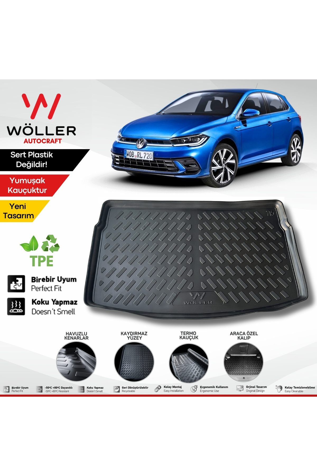 wöller Volkswagen Polo Bagaj Havuzu 2021 Sonrası 3d Ultraflex Esnek