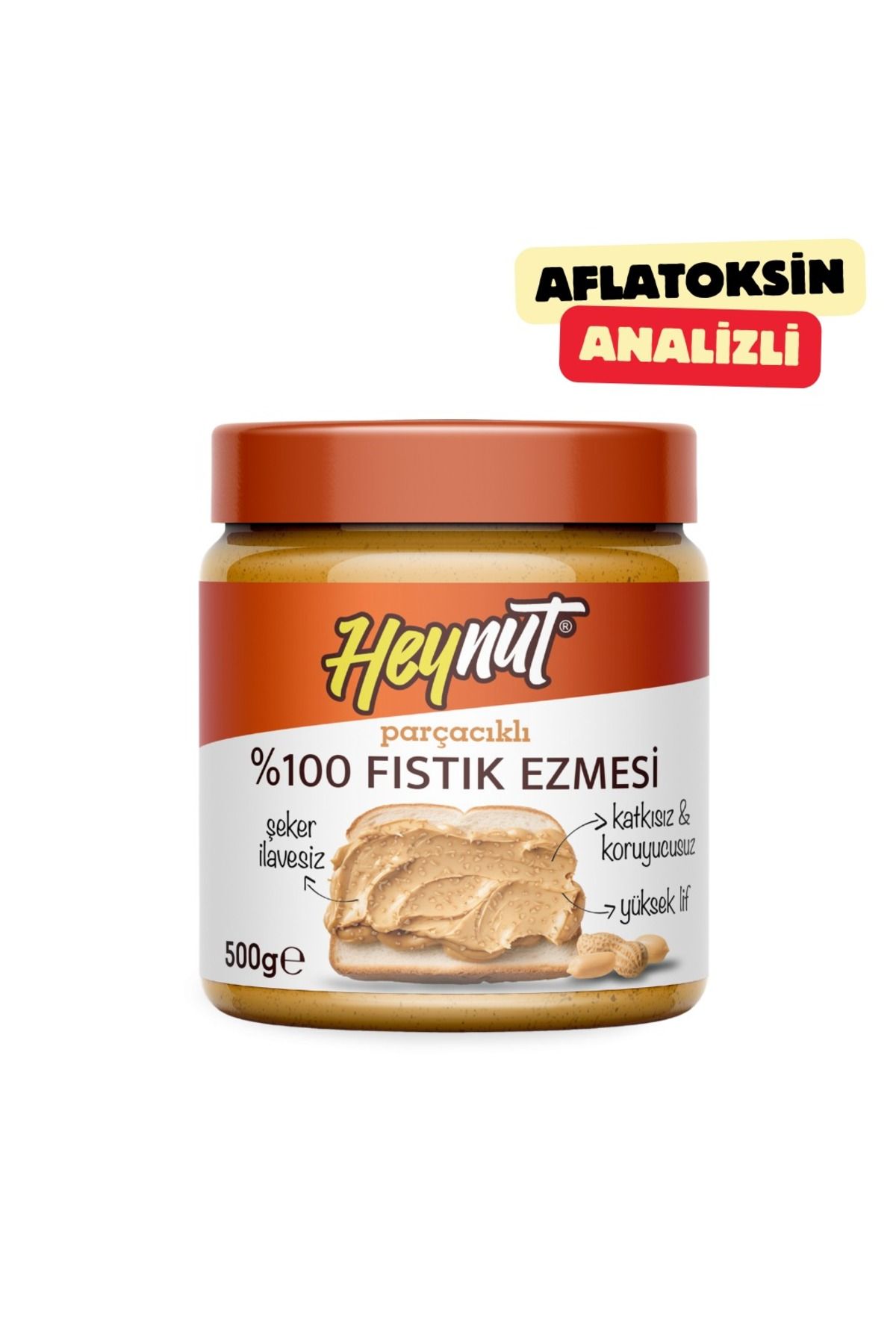 HEYNUT %100 Fıstık Ezmesi (Parçacıklı Kıvam) 500g