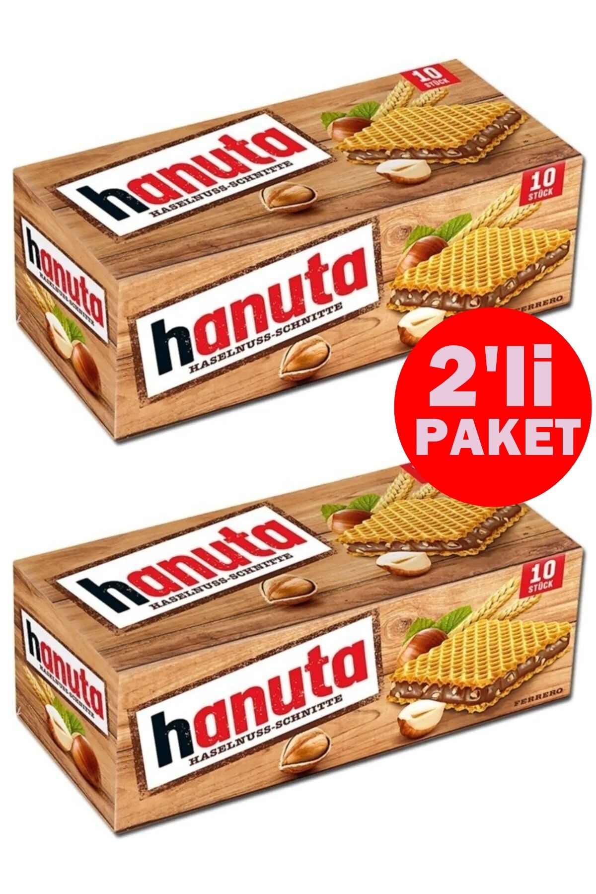 Hanuta 2'li Ferrero Rocher Hanuta Gofret 220 gr x2