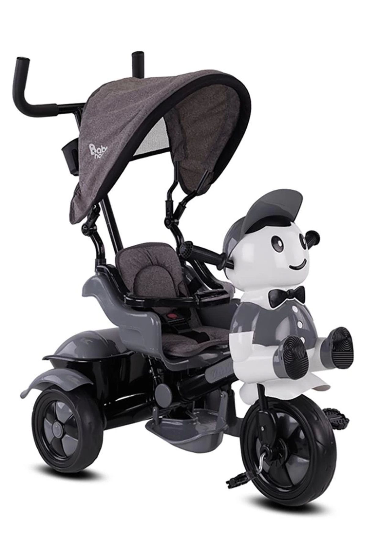 TWOX Çocuk Babyhope 125 Yupi Triycle 3 Tekerli Kontrollü Bisiklet (Gri) Gri