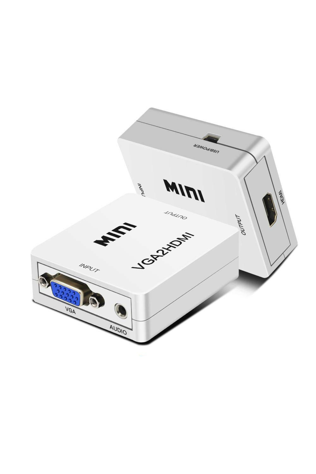 Vga To Hdmi Çevirici Dönüştürücü Adaptör Video Kutusu Ses Adaptörü Dizüstü Pc Hdtv Adapter