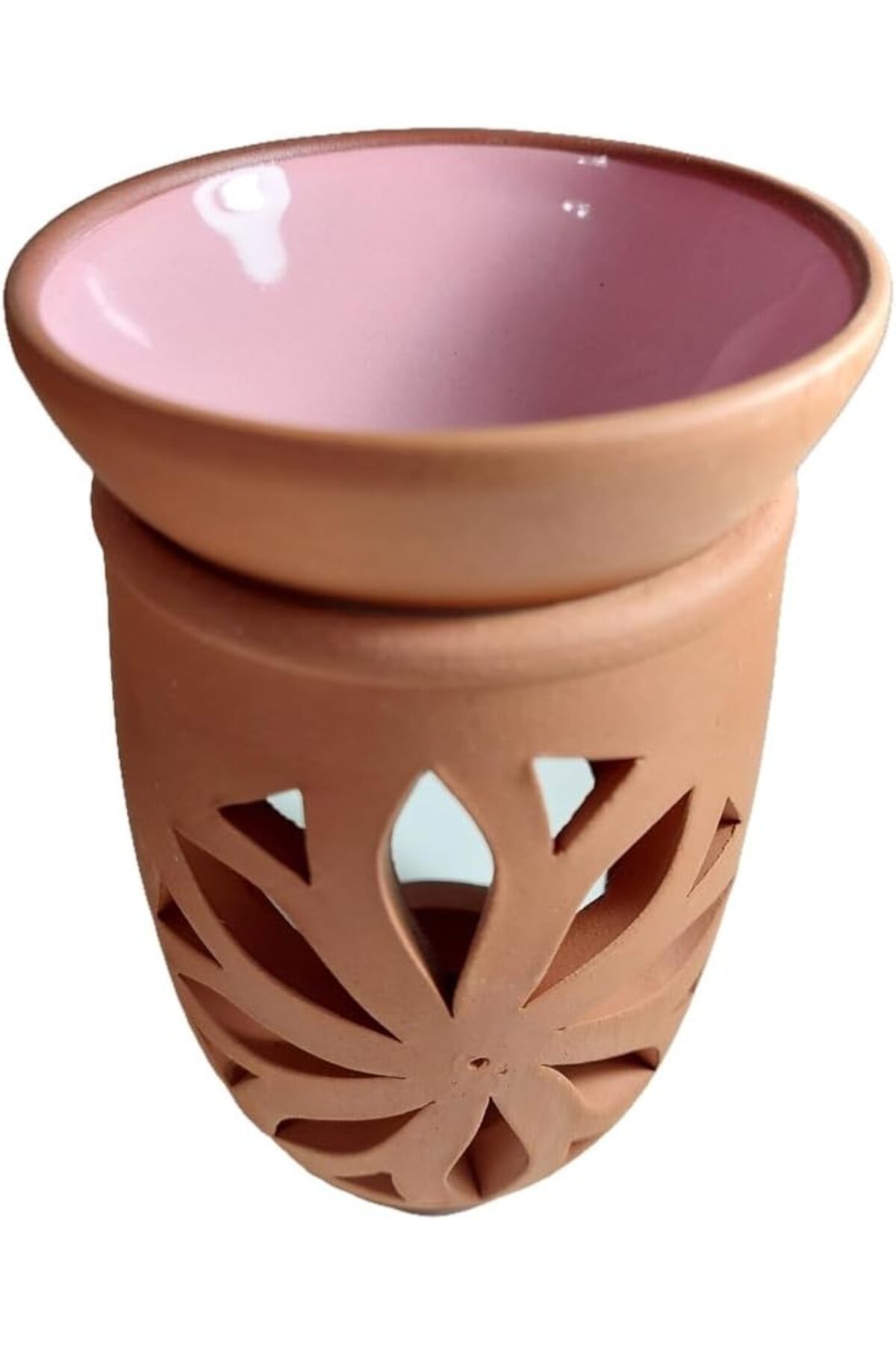 NcK Gift Tealight Mum Hediyeli El Yapımı Çömlek Tütsülük Buhurdanlık – Dekorasyon