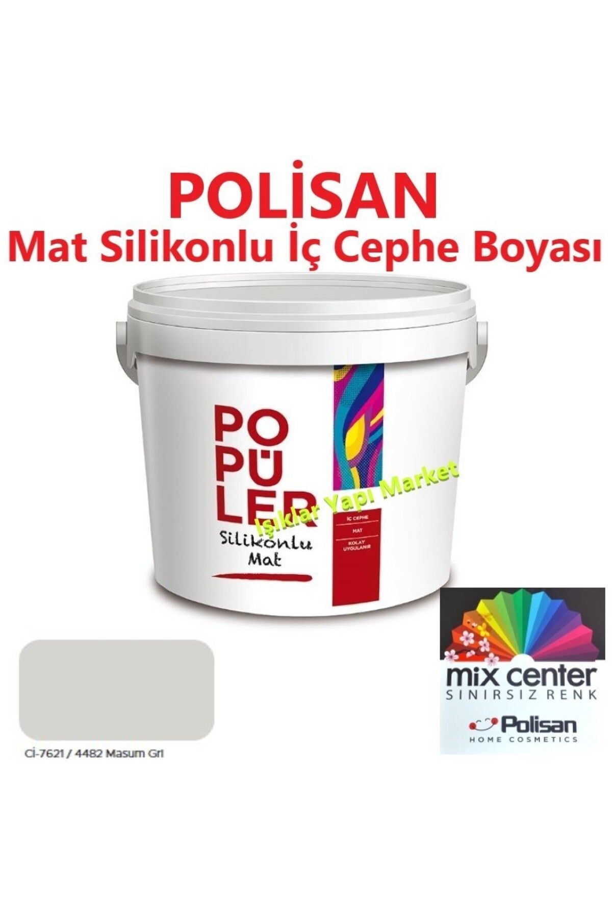 Polisan Popüler Silikonlu-İç Cephe Duvar Boyası-Polisan