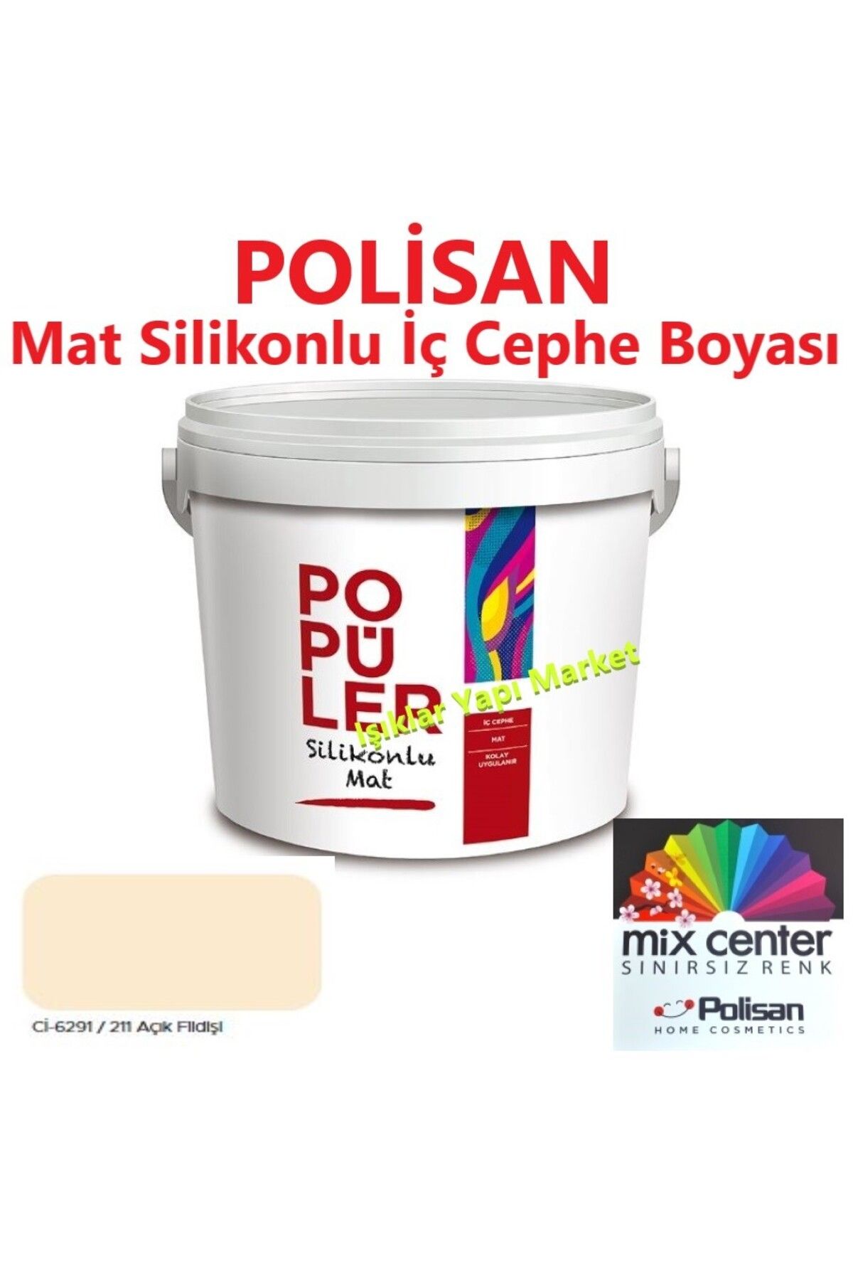 Polisan Popüler Silikonlu-İç Cephe Duvar Boyası-Polisan