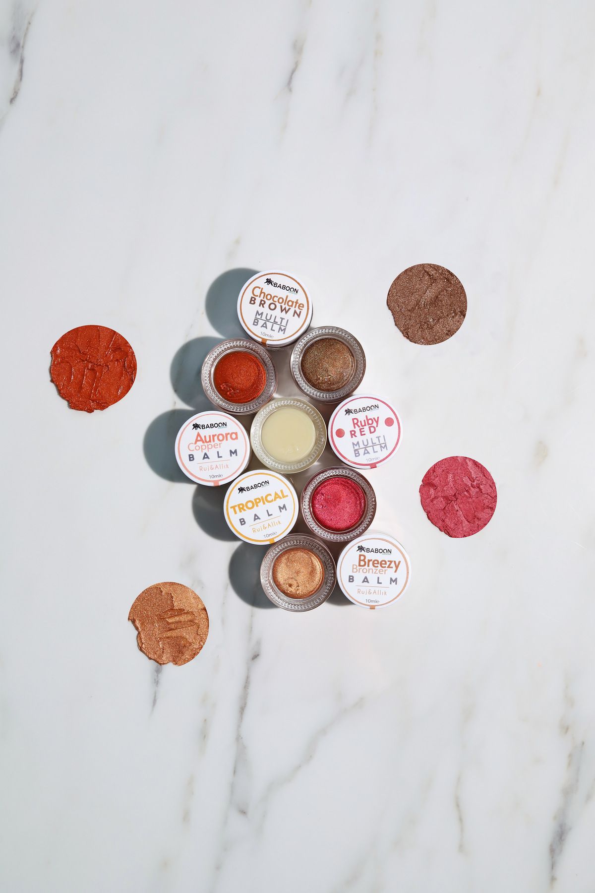 Baboon Natural-Lipstick and Blush - Chocolate Brown Multi Balm 4