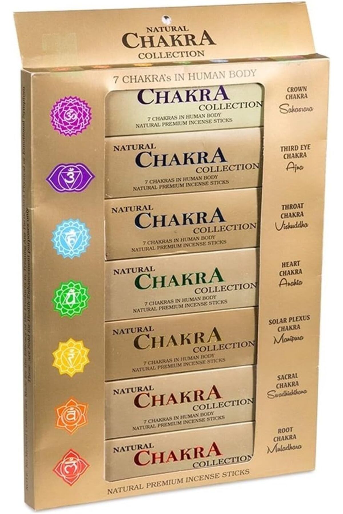 NcK 7 Chakra Collection Masala Tütsü | 7 Çakra Tütsü Seti | Natural Premium Incense Sticks