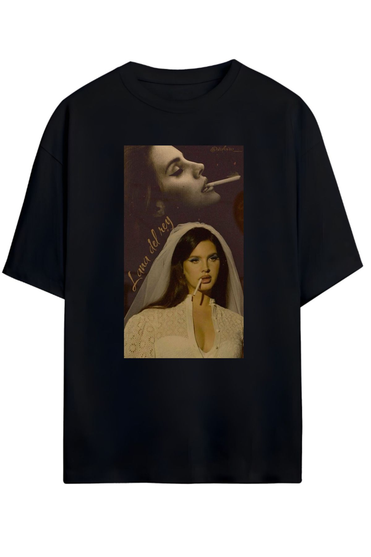 MAGORS LANA DEL REY TASARIMLI UNISEX YENİ SEZON OVERSIZE PAMUKLU  T-SHIRT