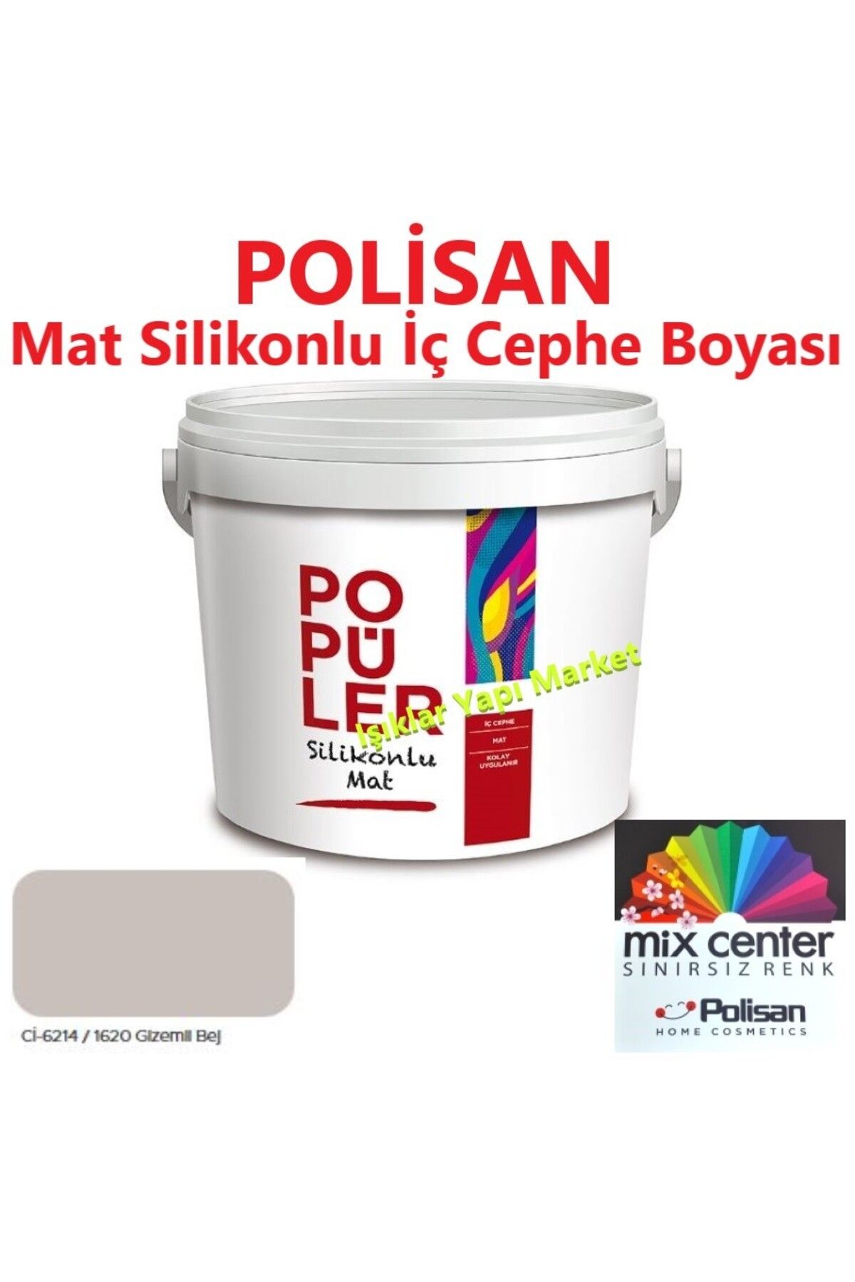 Polisan Popüler Silikonlu-İç Cephe Duvar Boyası-Polisan